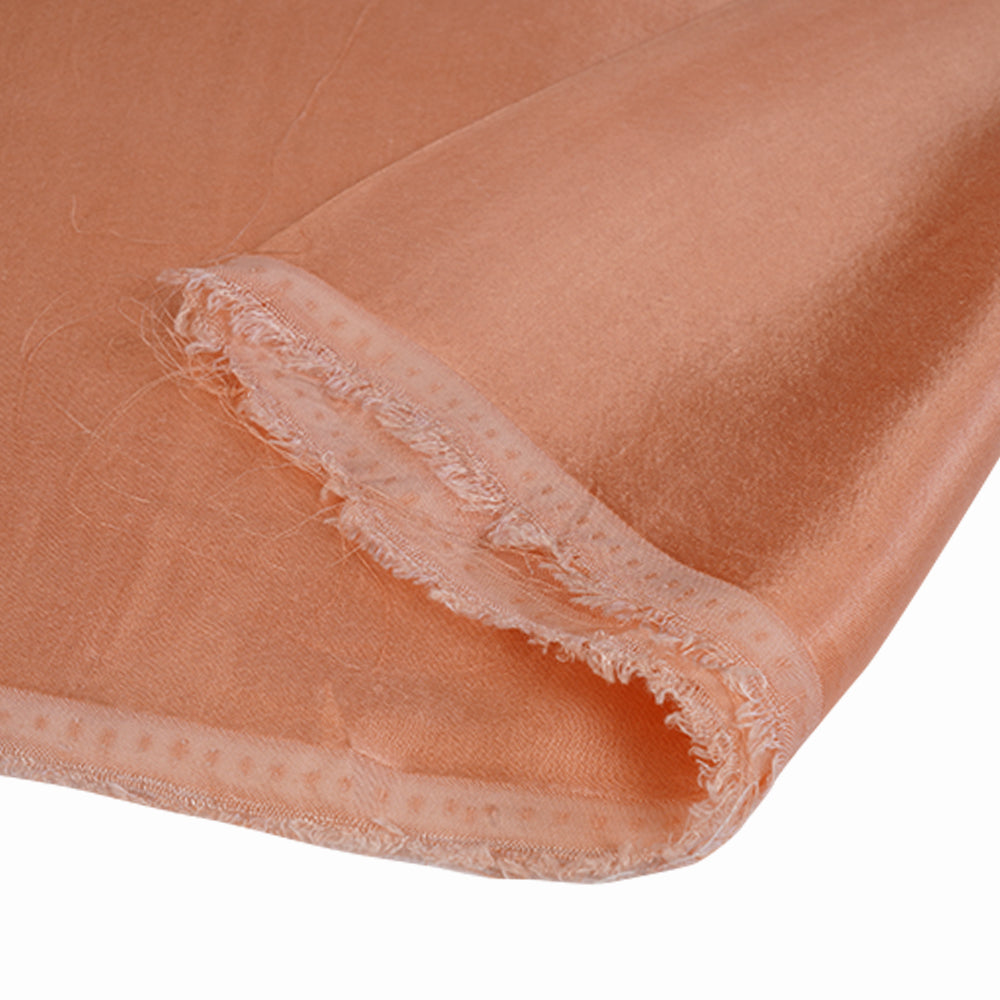 (Pre Cut 1.40 Mtr Piece) Salmon Color Modal Satin Fabric