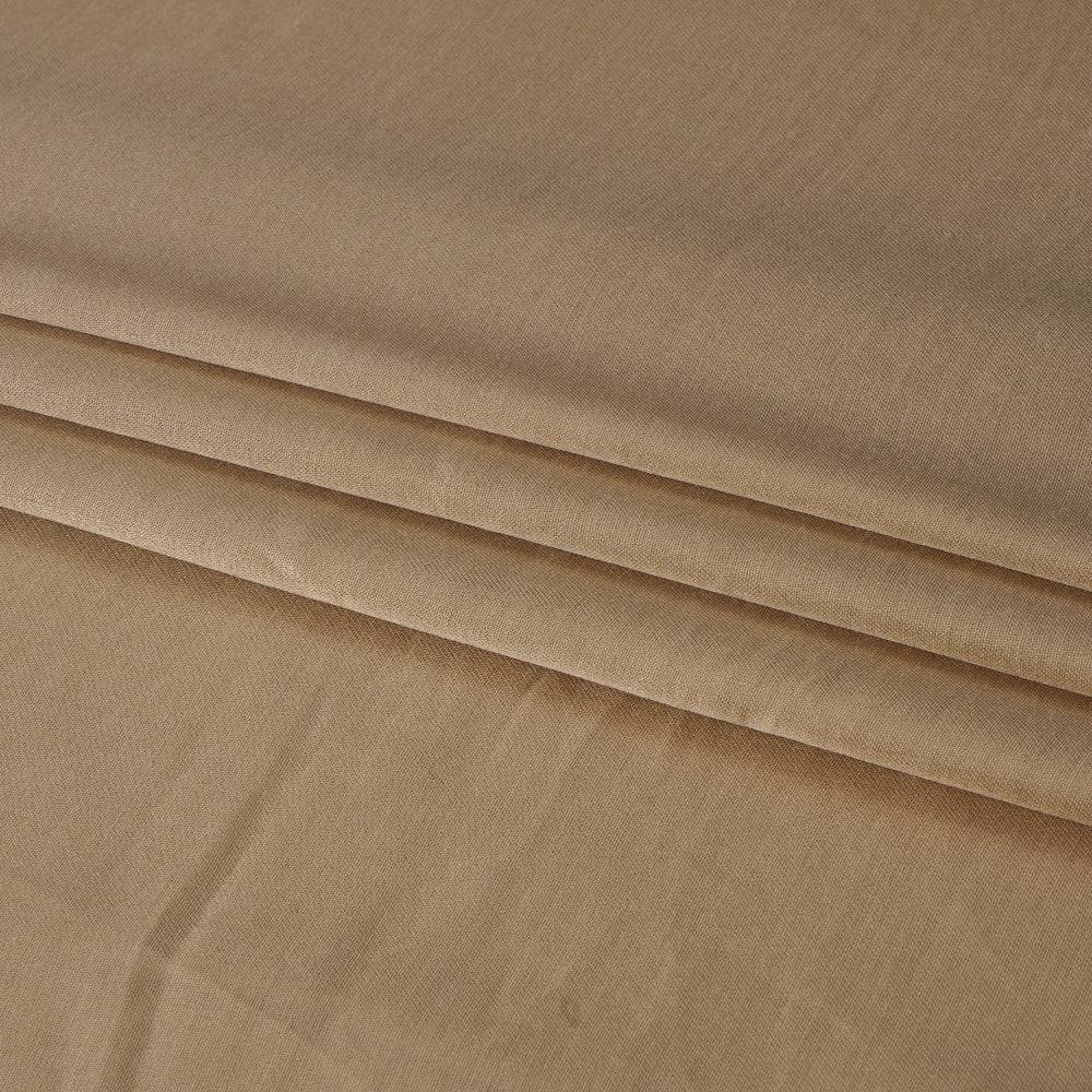 (Pre Cut 1.50 Mtr Piece) Pine Nut Color Modal Satin Fabric