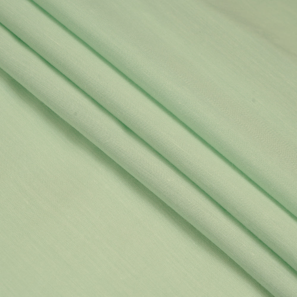 (Pre Cut 4.40 Mtr Piece) Mint Green Color Modal Satin Fabric