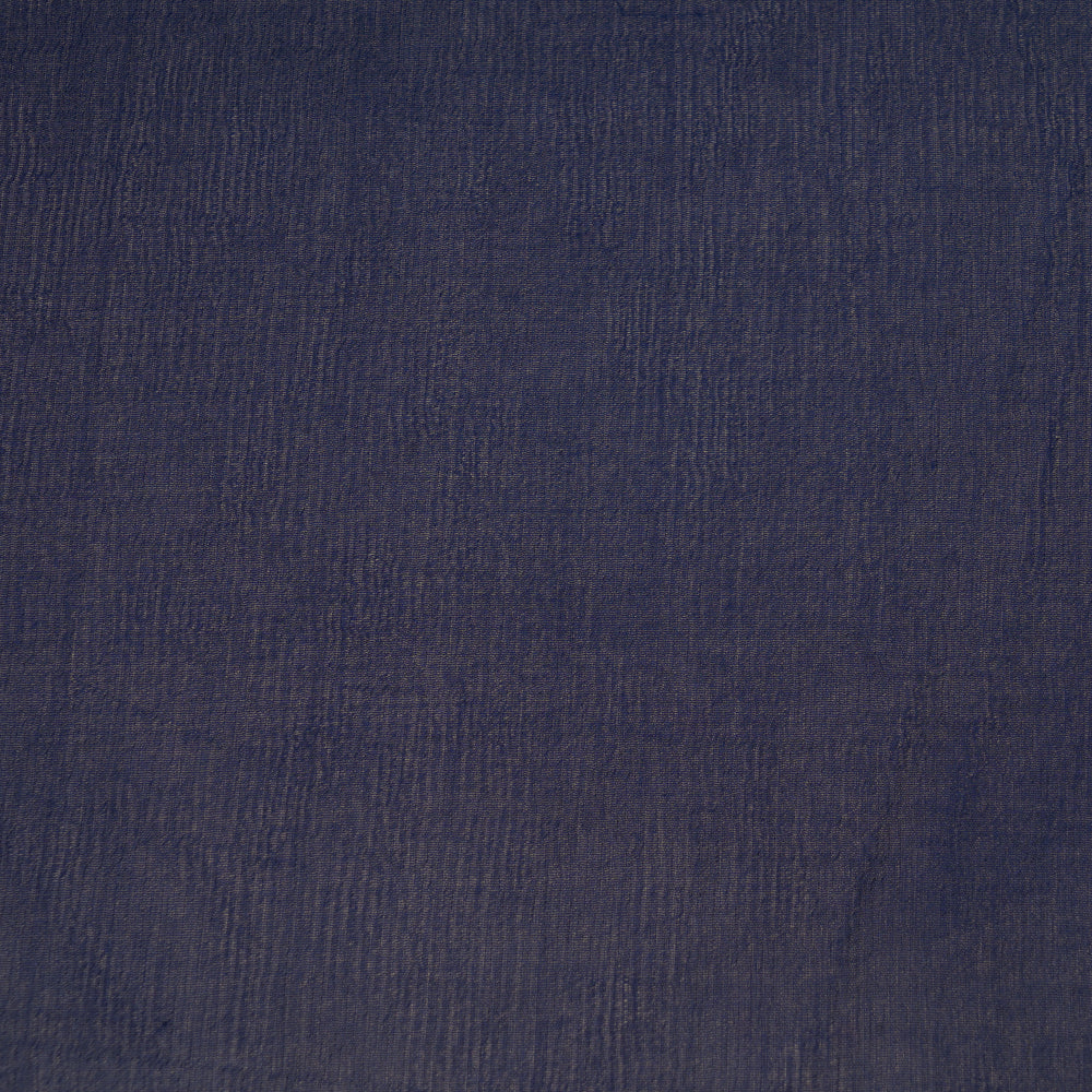 (Pre Cut 2 Mtr Piece) Dark Blue Color 40 GLM Chiffon Silk Fabric