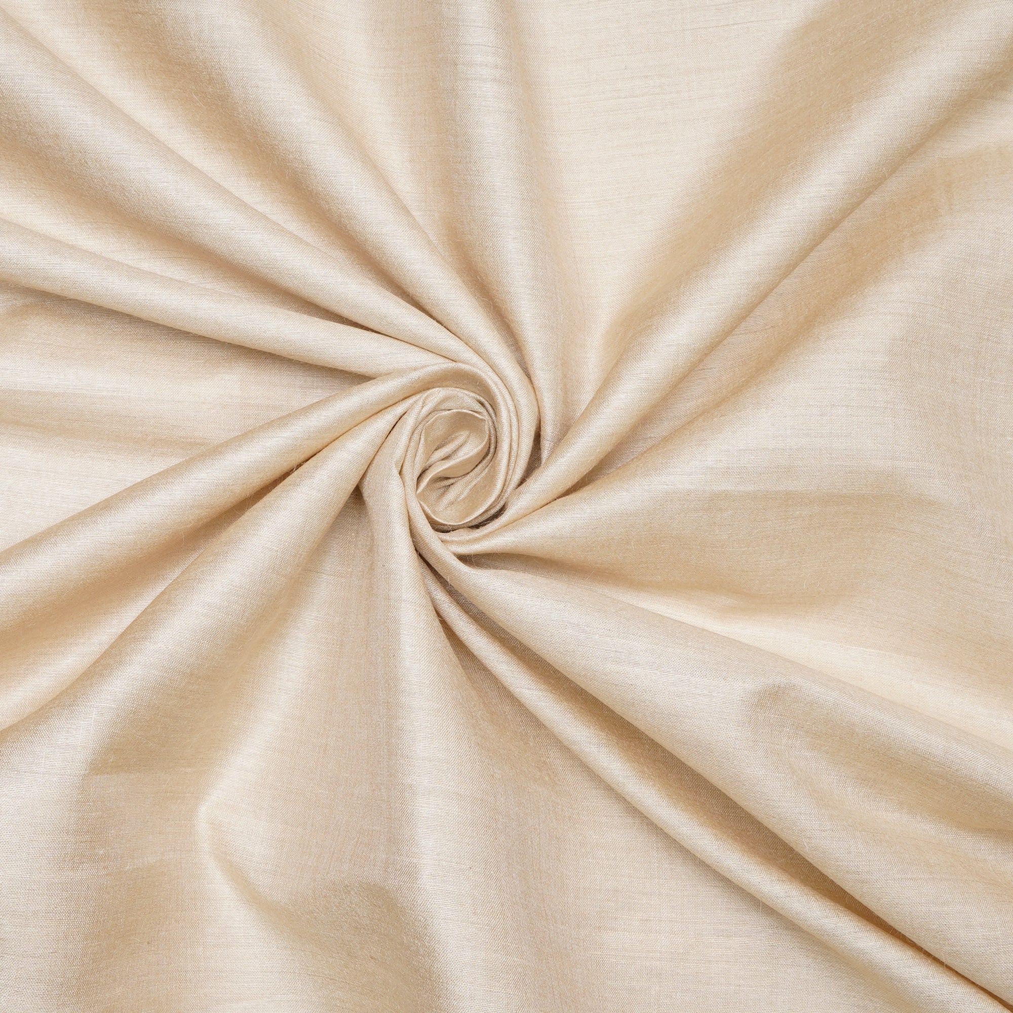 ( Pre Cut 1.55 Mtr ) Cream Color Tussar Silk Muga Fabric