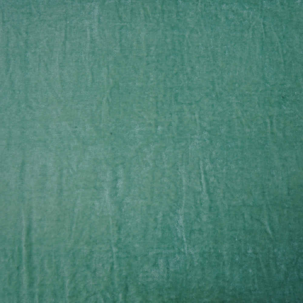(Pre Cut 2.50 Mtr Piece) Sage Green Color Silk Viscose Velvet Fabric