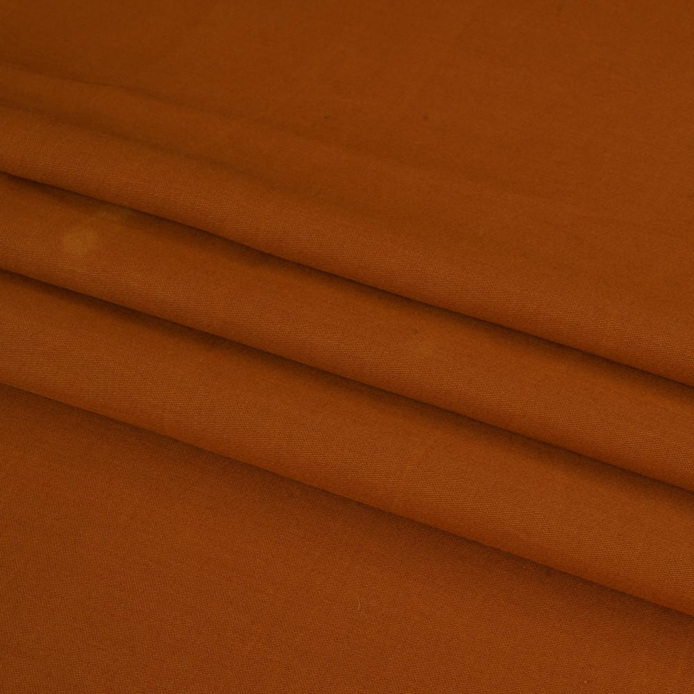 (Pre Cut 2.15 Mtr Piece) Ginger Color Cotton Satin Fabric