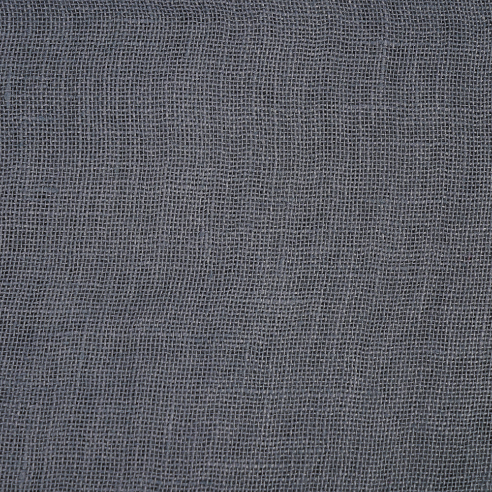 (Pre-Cut 1.50 Mtr ) Grey Color Gauze Linen Fabric