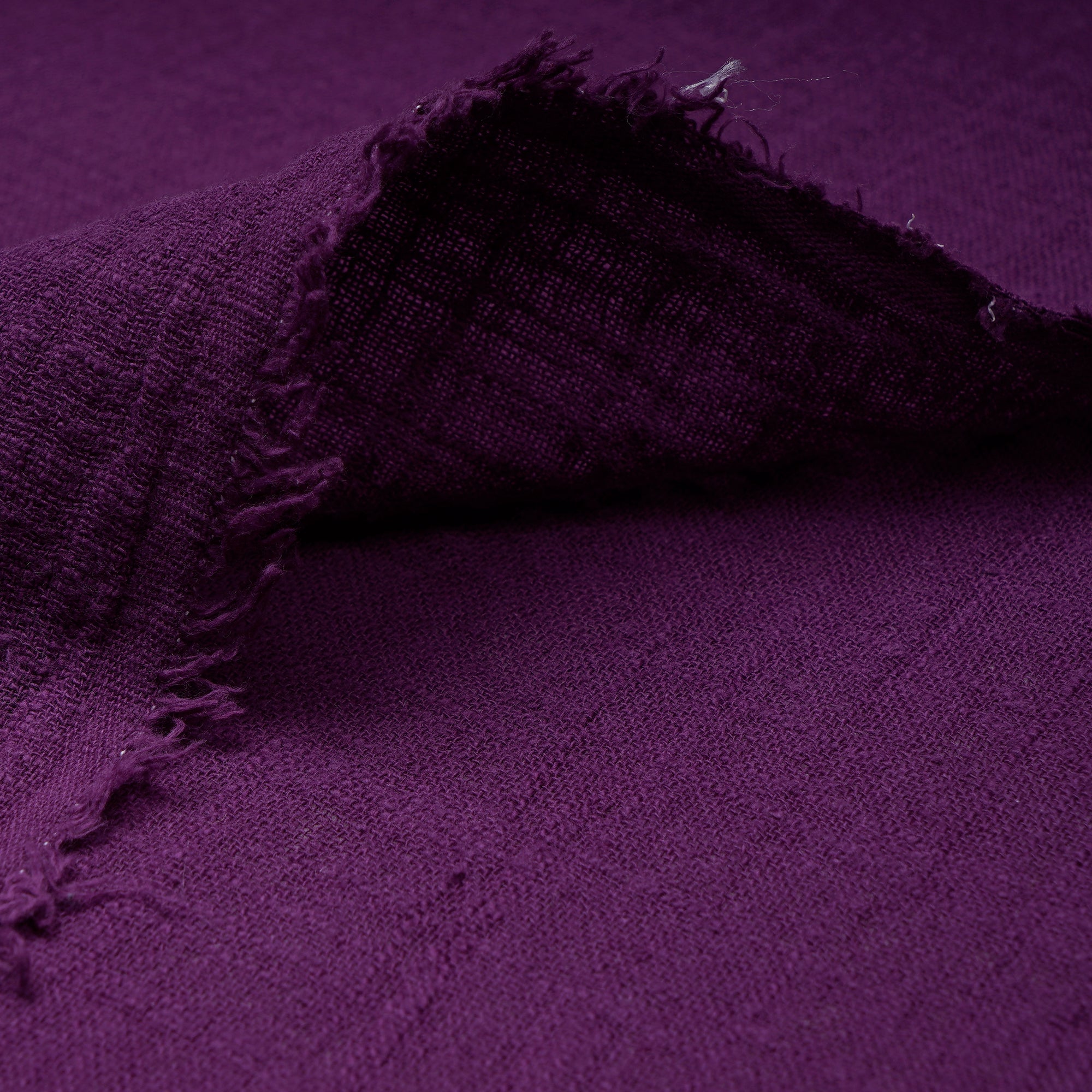 (Pre-Cut 1 Mtr) Purple Color Mill Dyed Cotton Viscose Slub Fabric