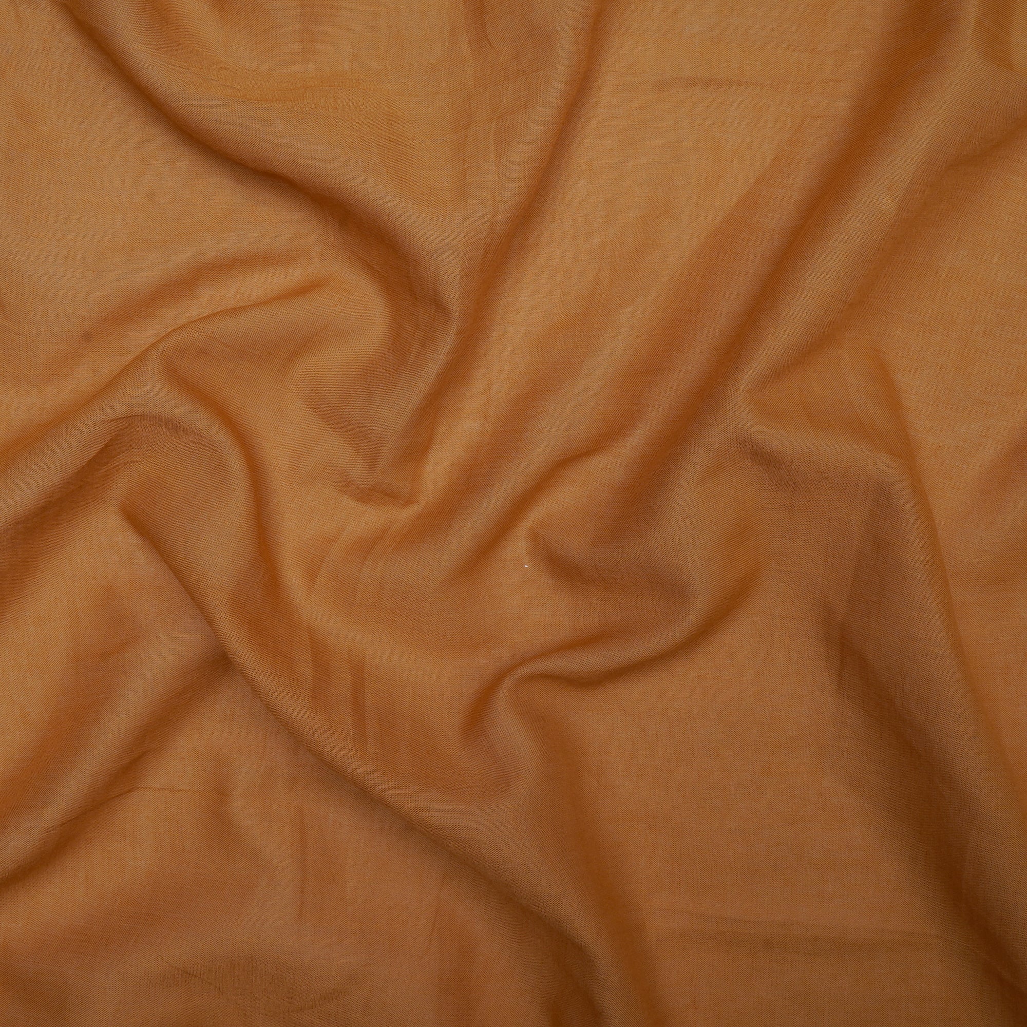 (Pre-Cut 2.95 Mtr) Dark Mustard Color Premium Cotton Mulmul Fabric