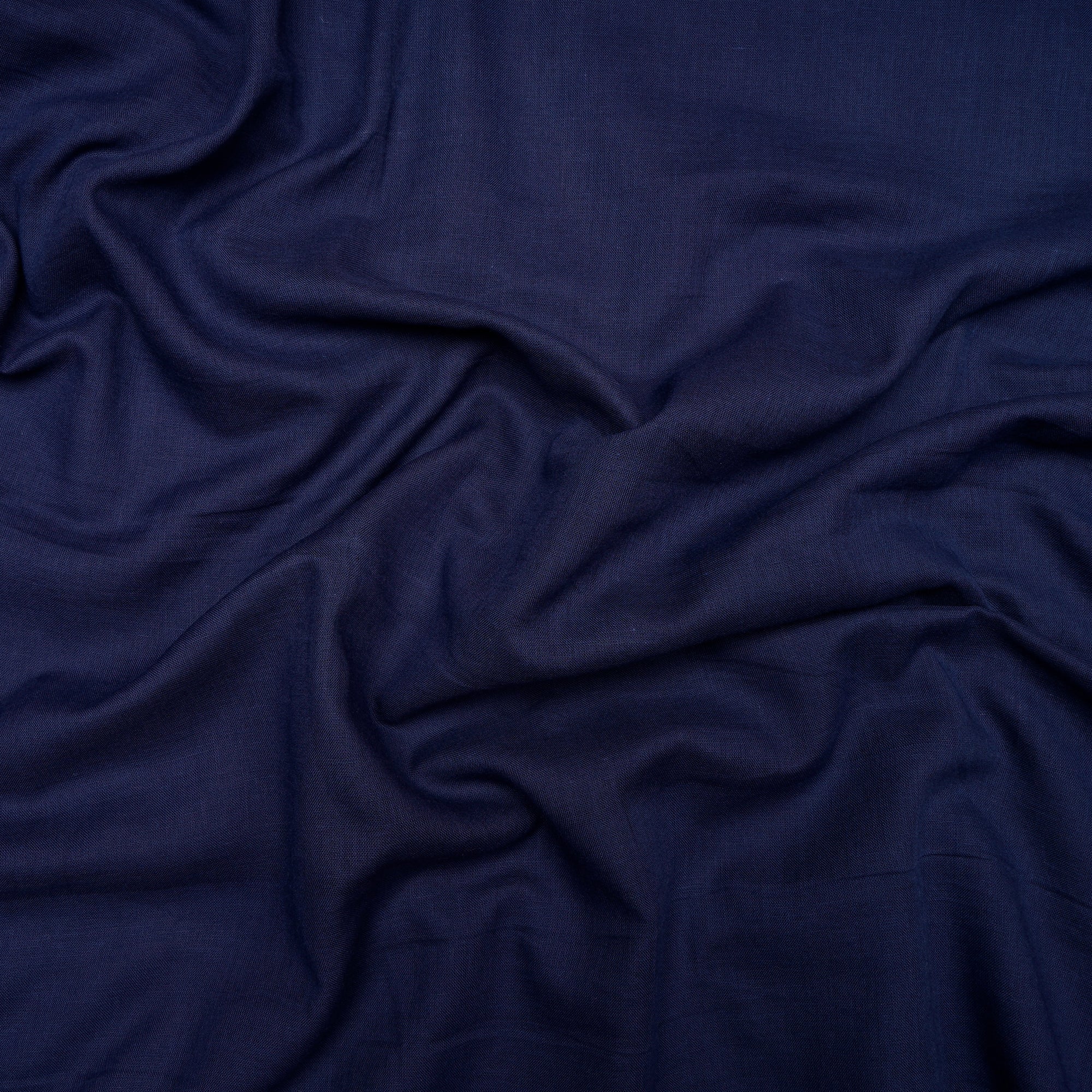 (Pre Cut 1.10 Mtr )Navy Cotton Mulmul Fabric