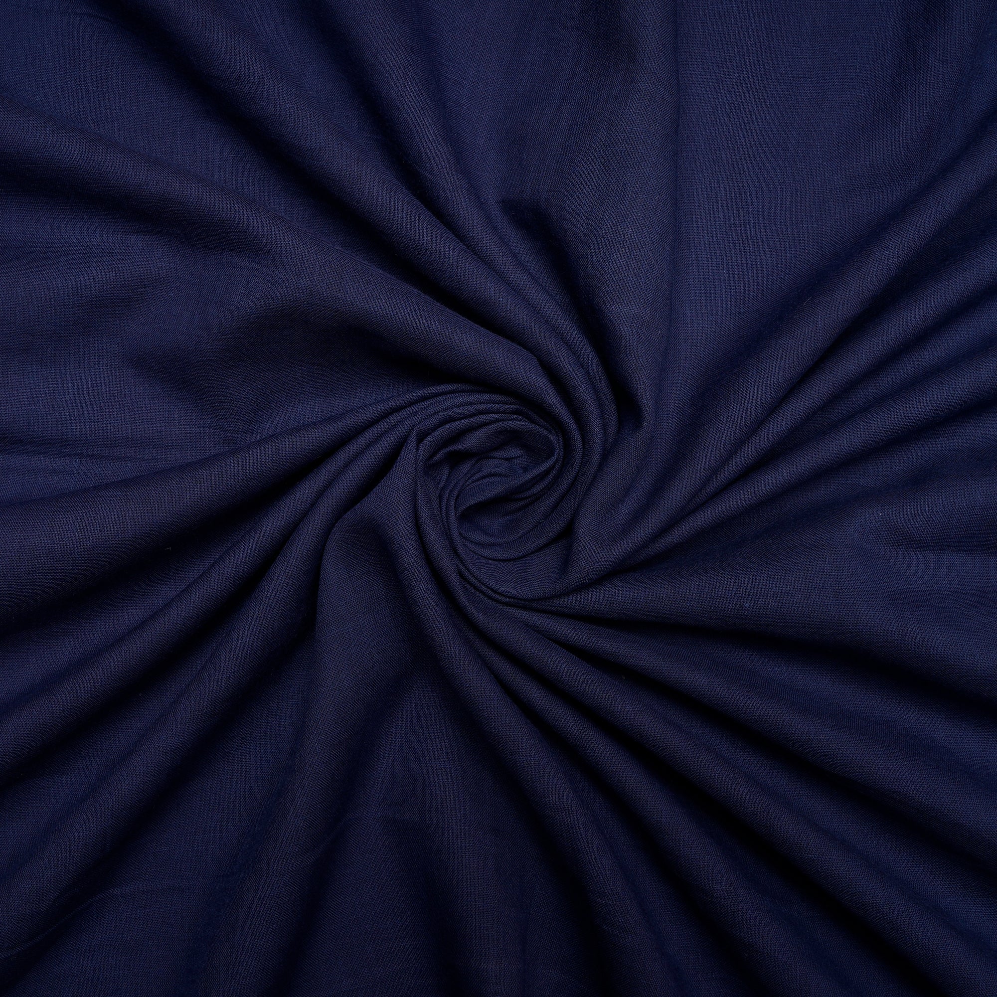 (Pre Cut 1.10 Mtr )Navy Cotton Mulmul Fabric