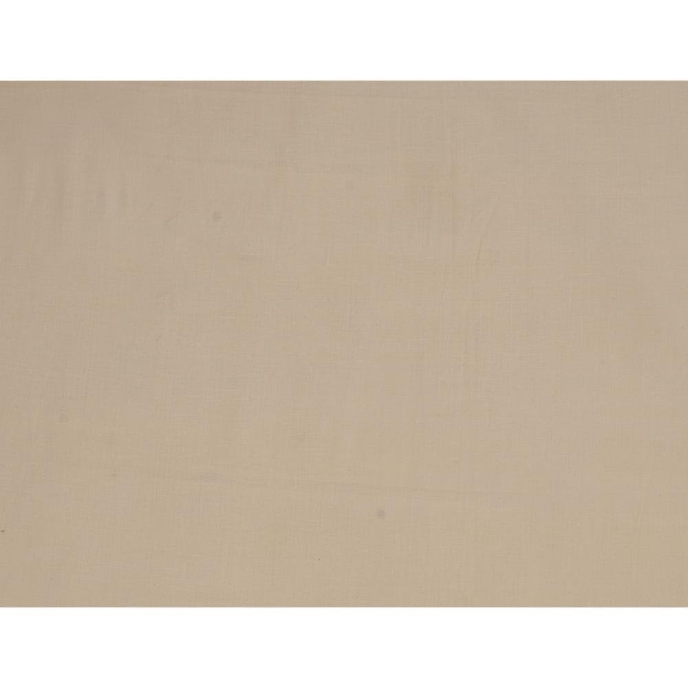 (Pre Cut 1.25 Mtr Piece) Ivory Color Cotton Mulmul Fabric