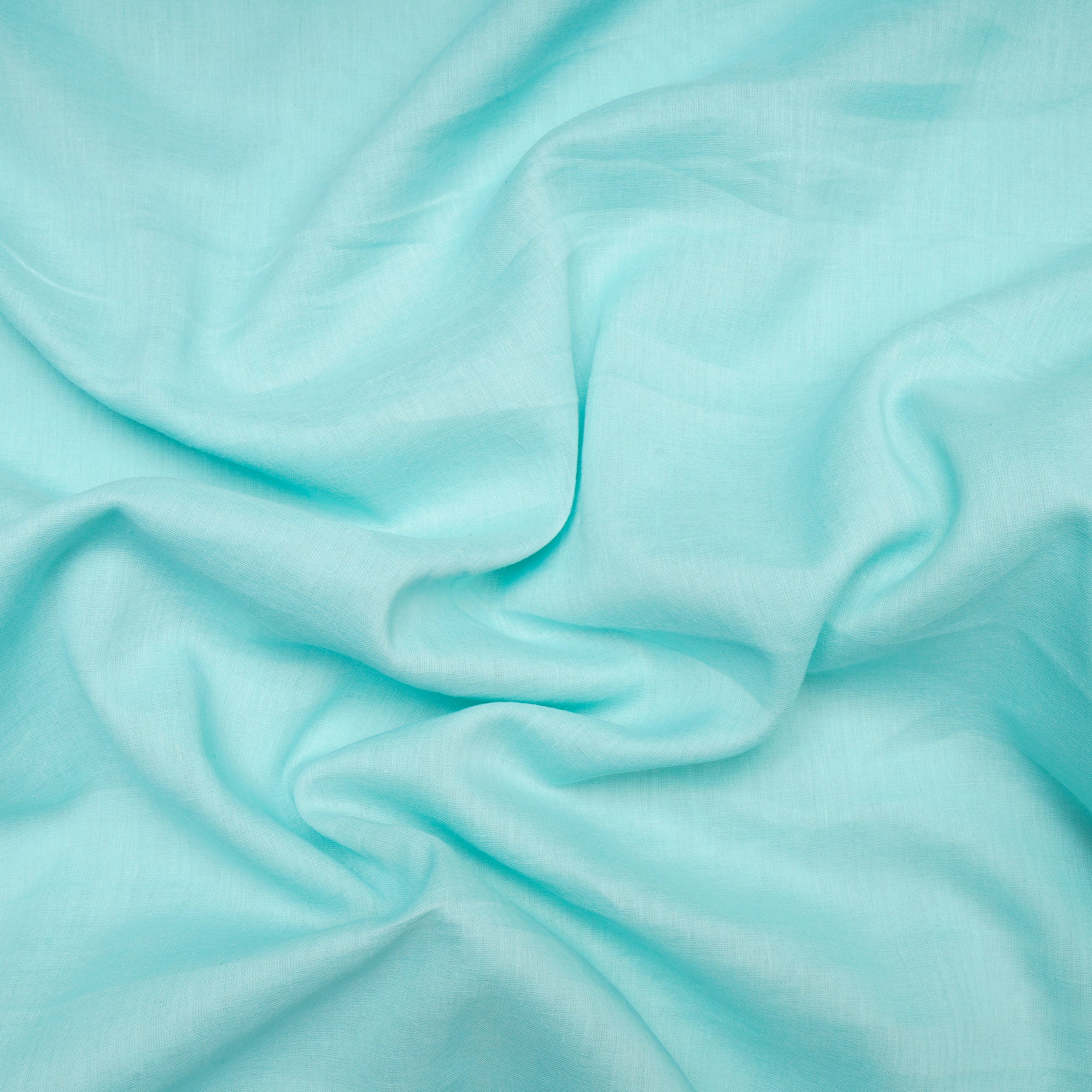 (Pre Cut 1.95 Mtr )Seafoam Green Cotton Mulmul Fabric