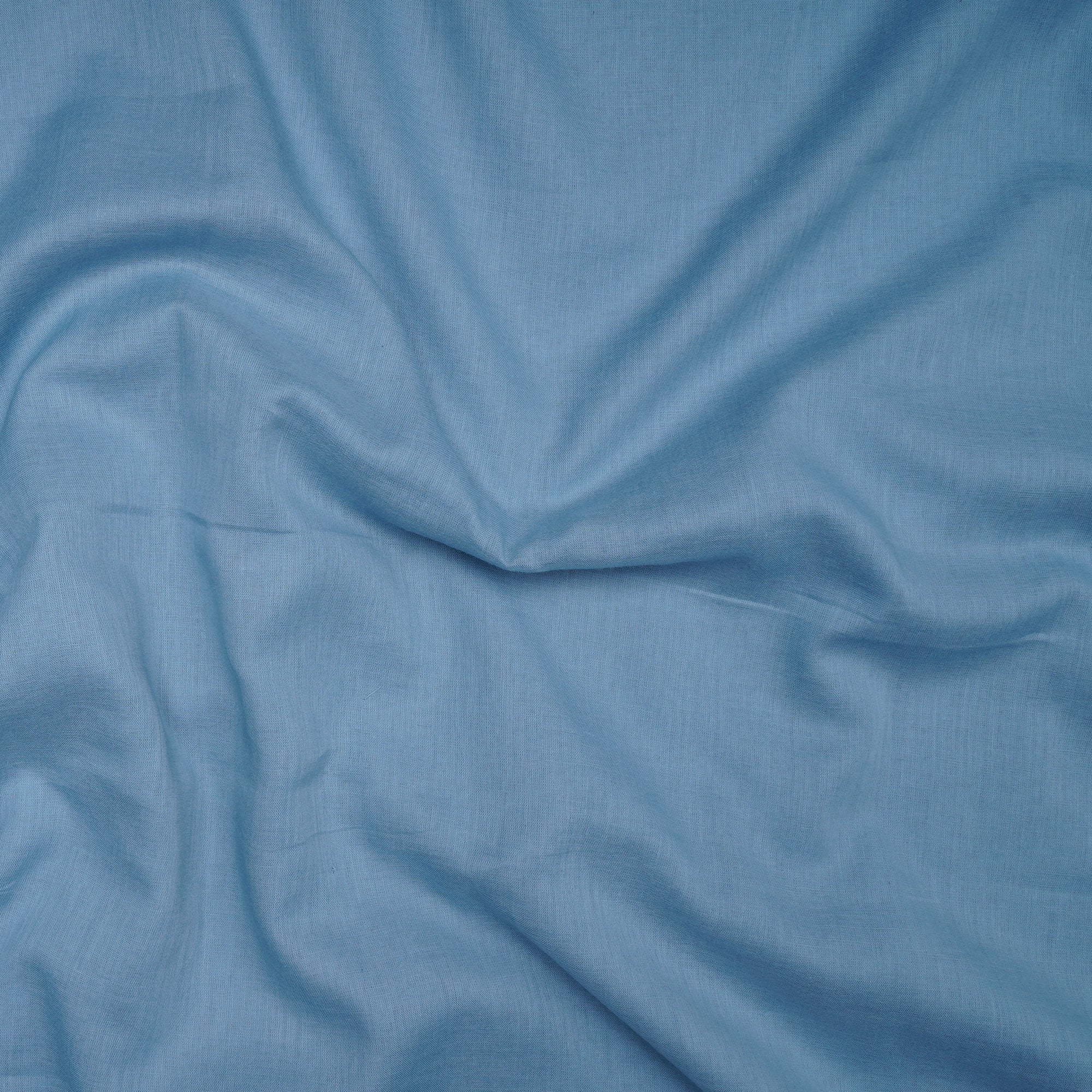 (Pre-Cut 3.50 Mtr) Steel Blue Color Premium Cotton Voile Fabric