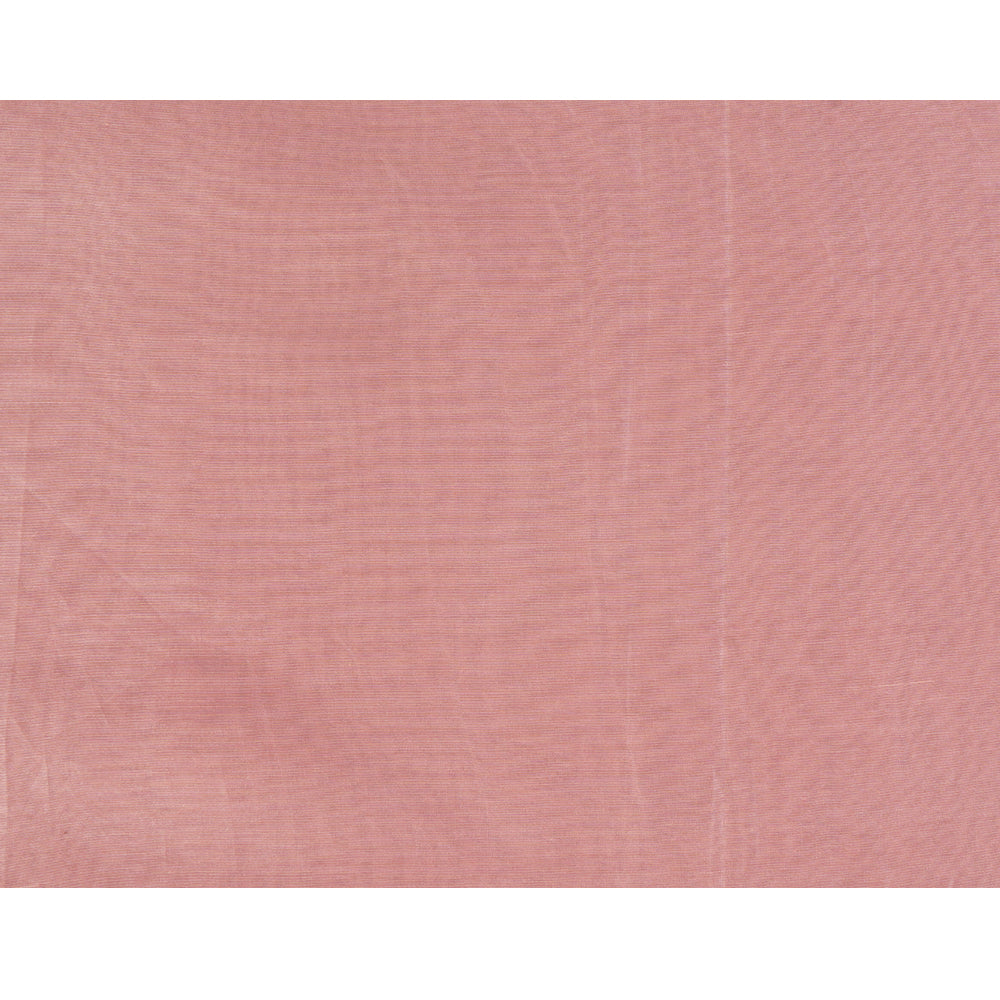 (Pre Cut 0.80 Mtr Piece) Salmon Color Rapier Chanderi Fabric
