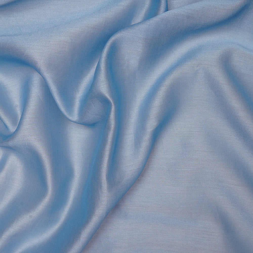 (Pre-Cut 1.05 Mtr) Ice Blue Color Rapier Chanderi Fabric
