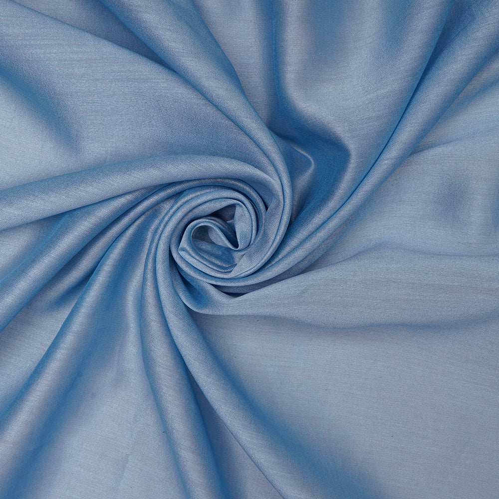 (Pre-Cut 1.05 Mtr) Ice Blue Color Rapier Chanderi Fabric