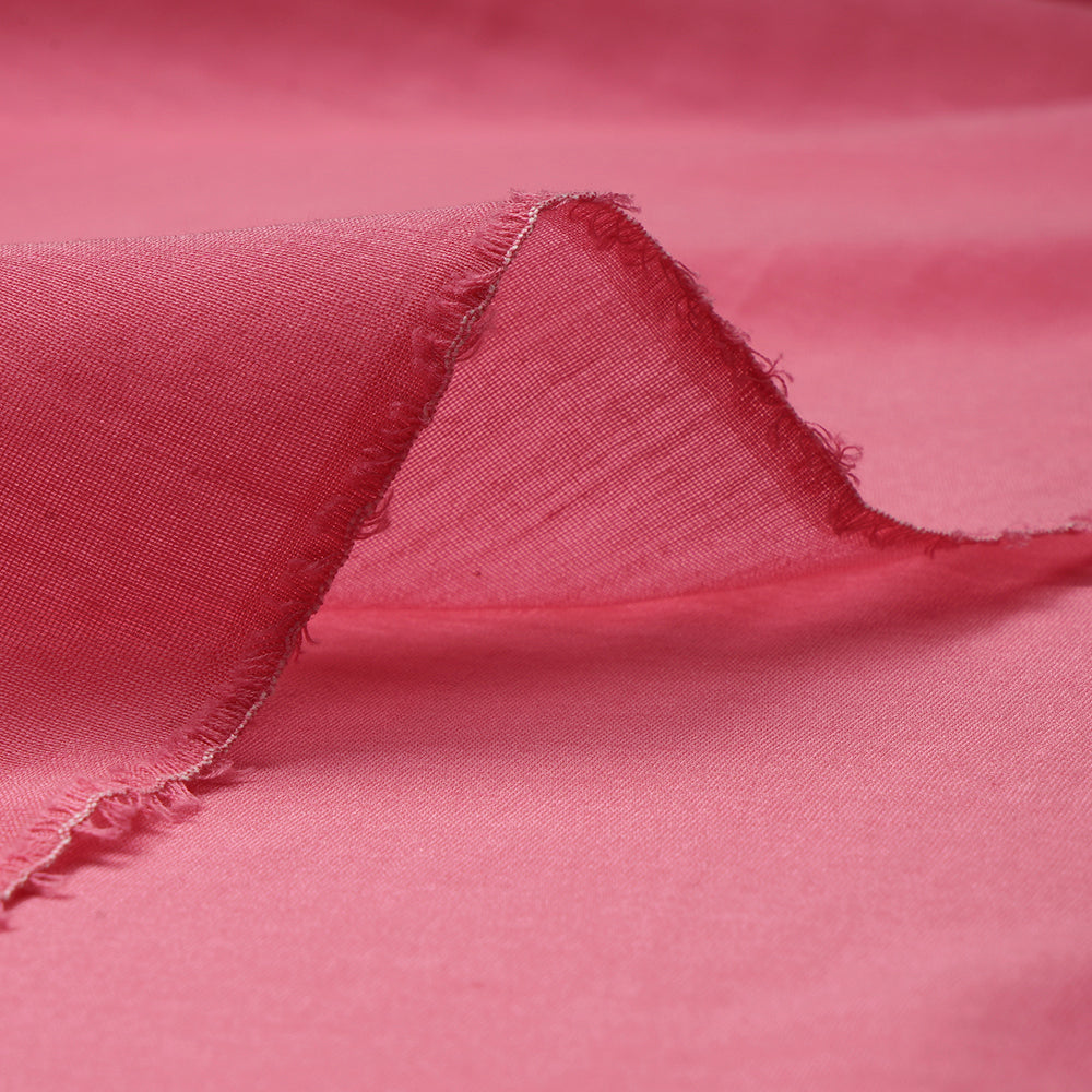 (Pre-Cut 2.20 Mtr) Pink Color Rapier Chanderi Fabric