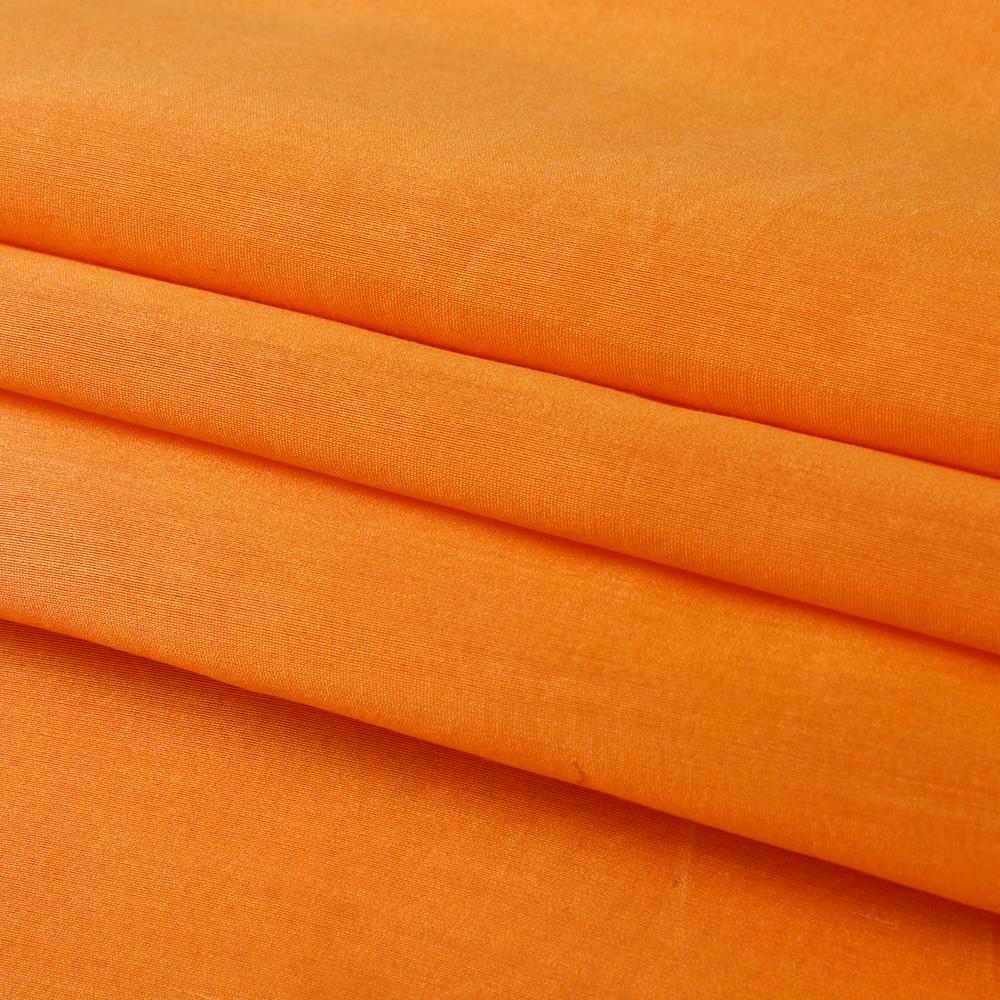 (Pre Cut 2.50 Mtr Piece) Orange Color Rapier Chanderi Fabric