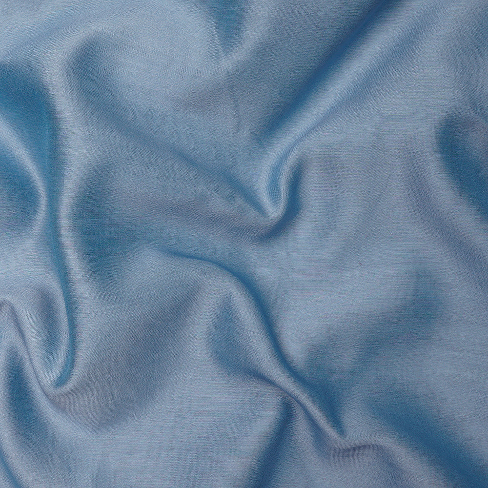 (Pre-Cut 2.85 Mtr) Ice Blue Color Rapier Chanderi Fabric