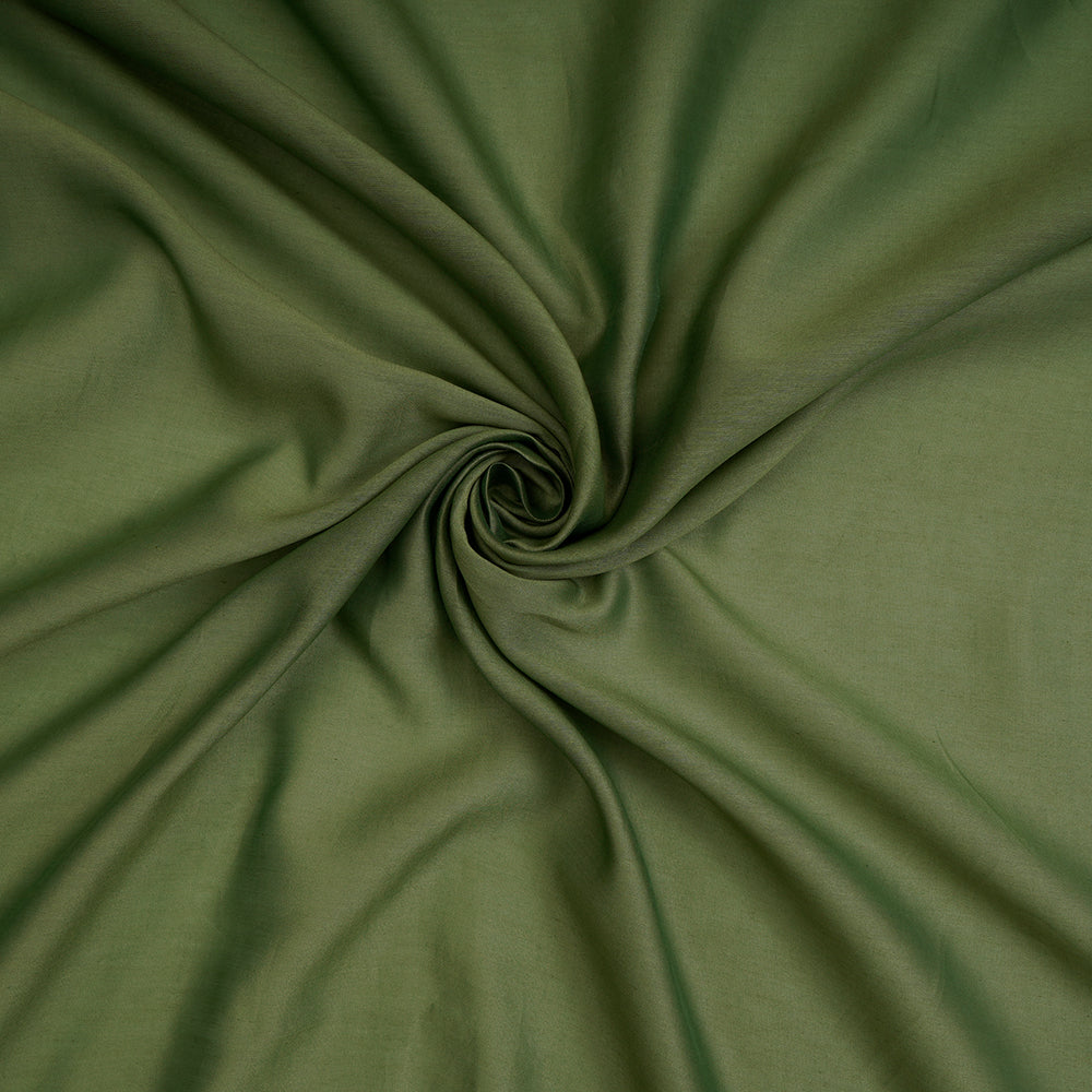 (Pre-Cut 3.50 Mtr ) Jade Green Color Rapier Chanderi Fabric