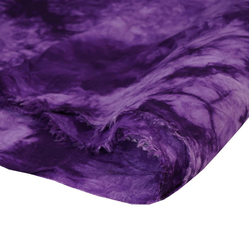 (Pre Cut 2 Mtr Piece) Purple Color Handcrafted Batik Printed Cotton Fabric