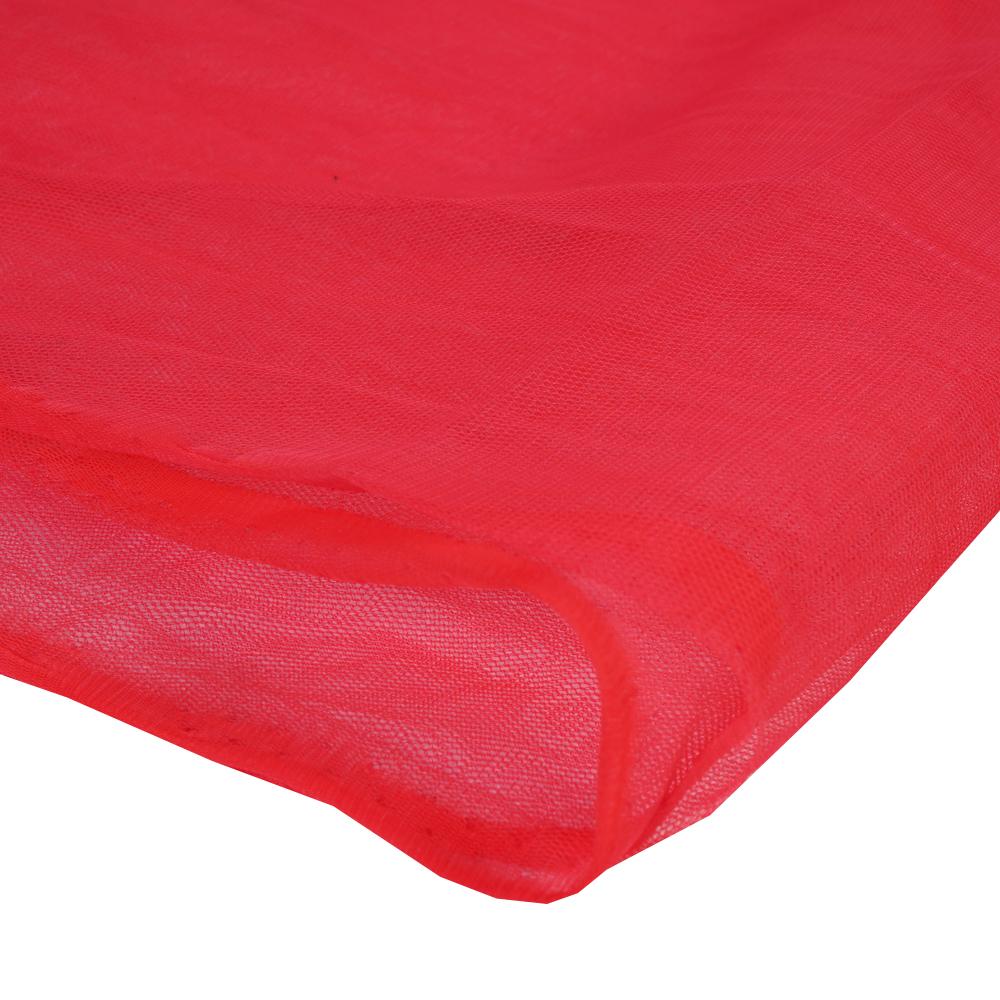(Pre Cut 1.65 Mtr Piece) Red Color Butterfly Net Fabric