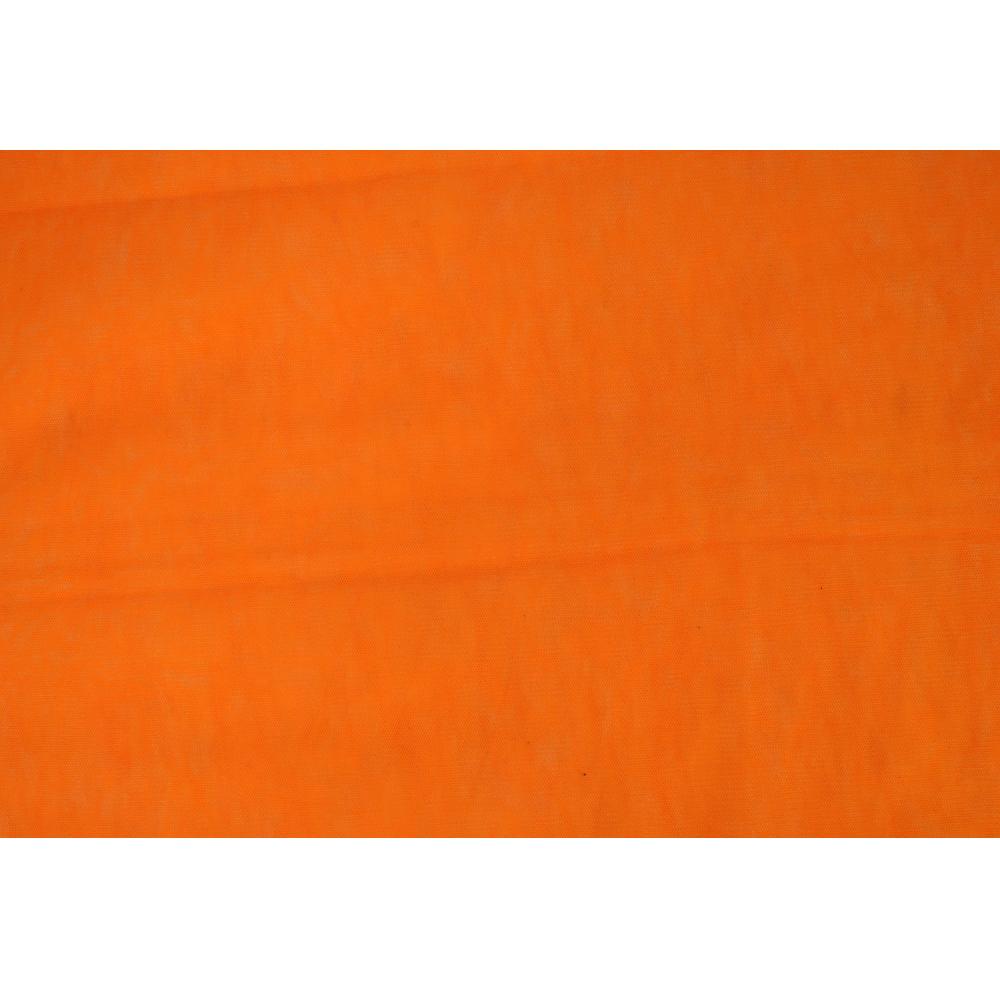 (Pre Cut 1.70 Mtr Piece) Orange Color Butterfly Net Fabric