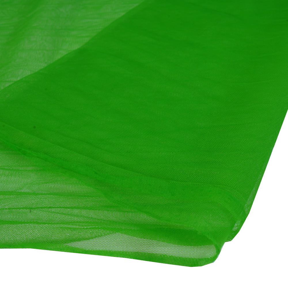 (Pre Cut 1.85 Mtr Piece) Green Color Nylon Butterfly Net Fabric