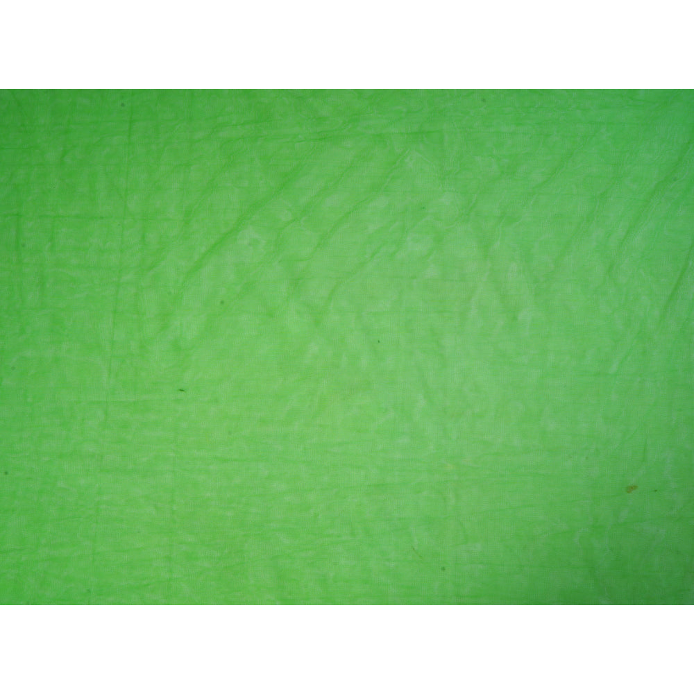 (Pre Cut 1.85 Mtr Piece) Green Color Nylon Butterfly Net Fabric