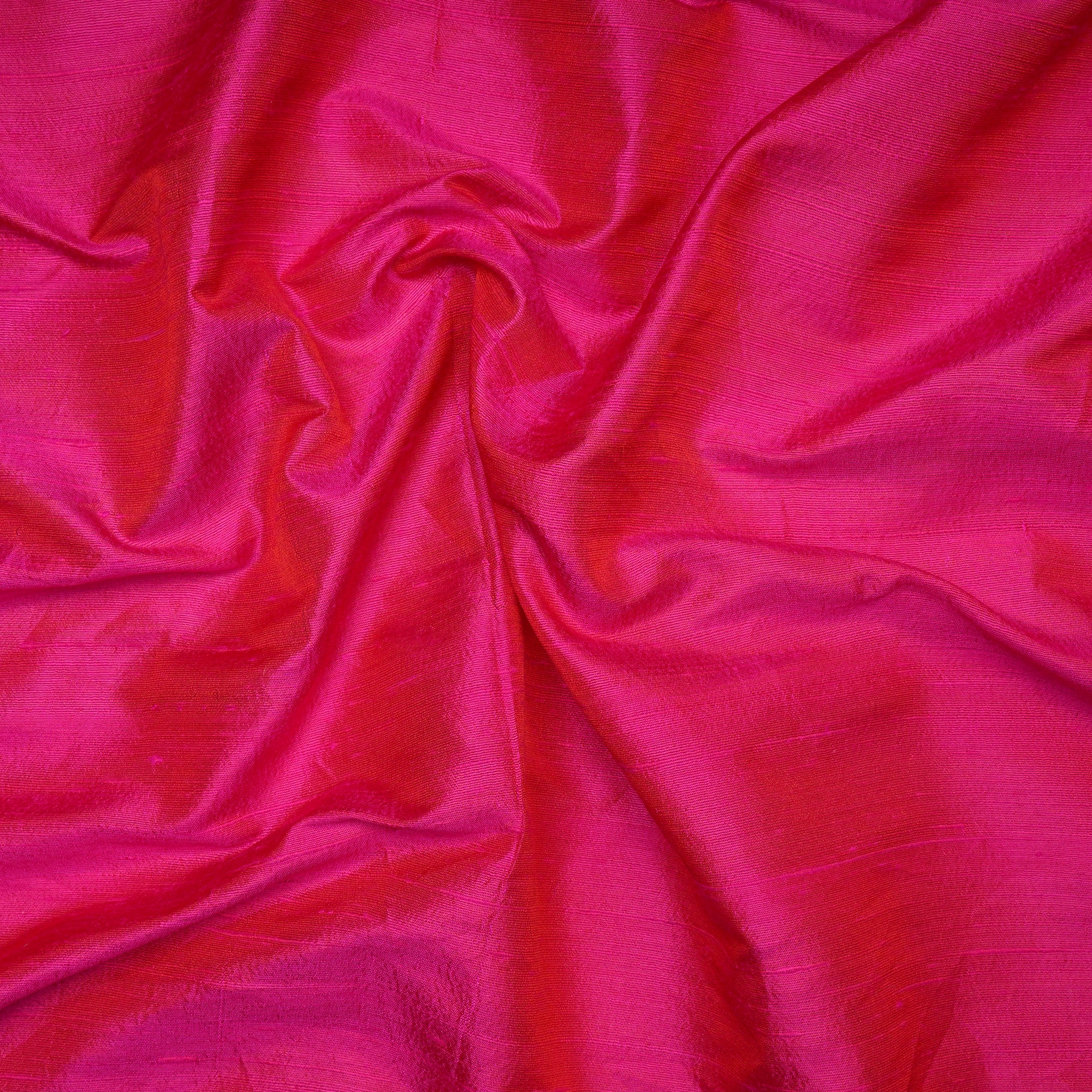 (Pre-Cut 1.50 Mtr) Fuchsia Blended Dupion Silk Fabric