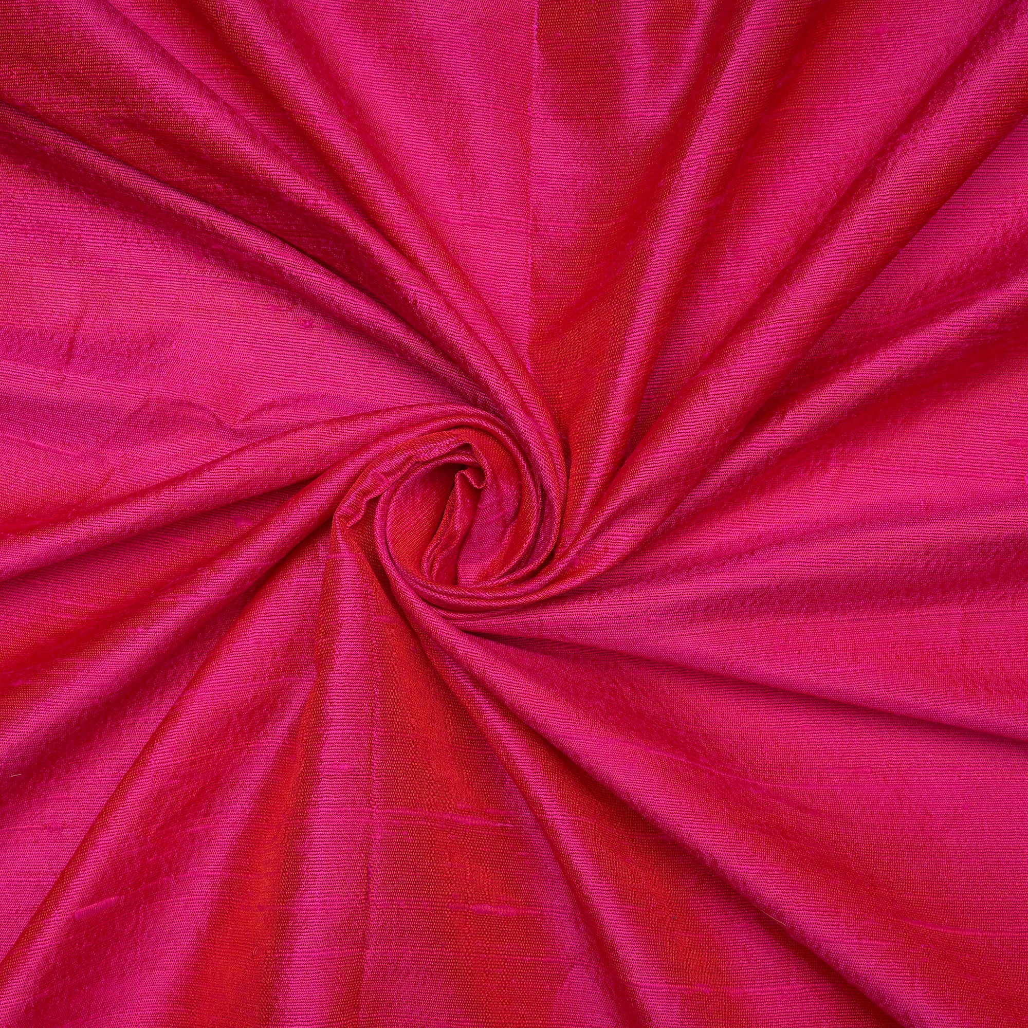 (Pre-Cut 1.50 Mtr) Fuchsia Blended Dupion Silk Fabric
