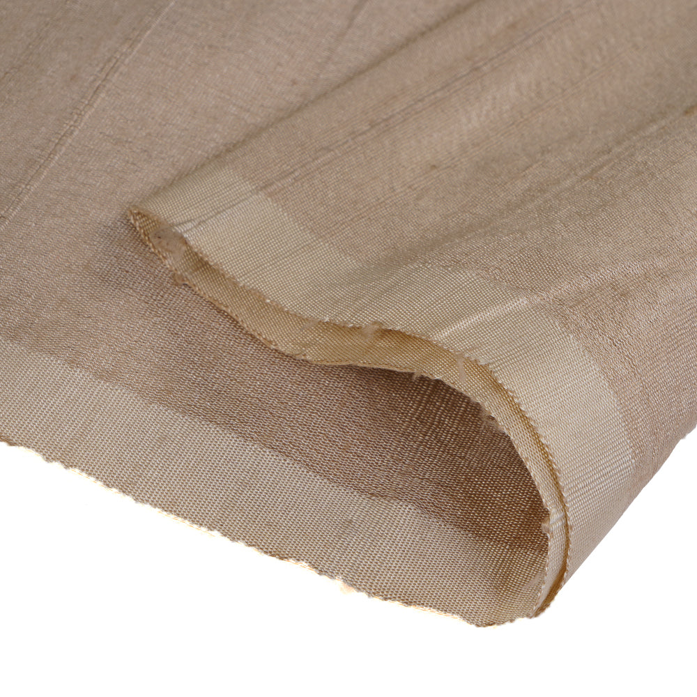 (Pre Cut 0.55 Mtr Piece) Beige Color Dupion Silk Fabric
