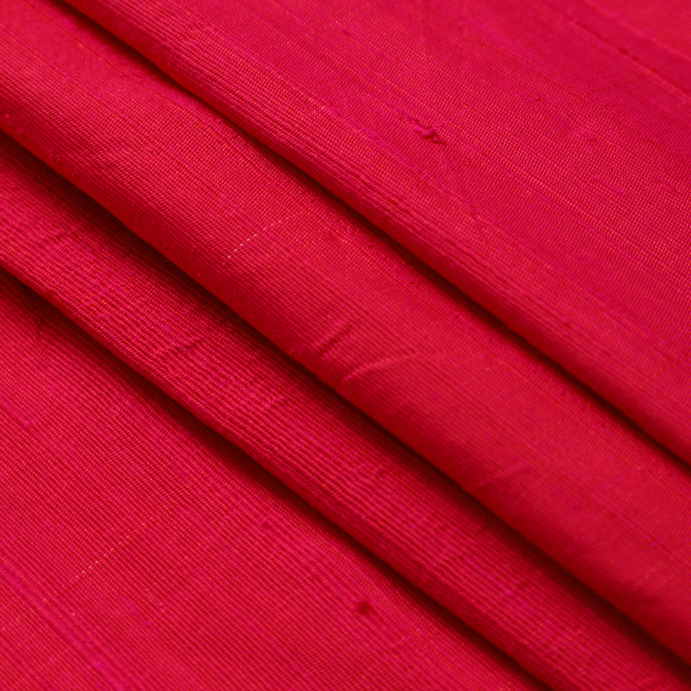 (Pre-Cut 1.50 Mtr) Pink Color Blended Dupion Silk Fabric