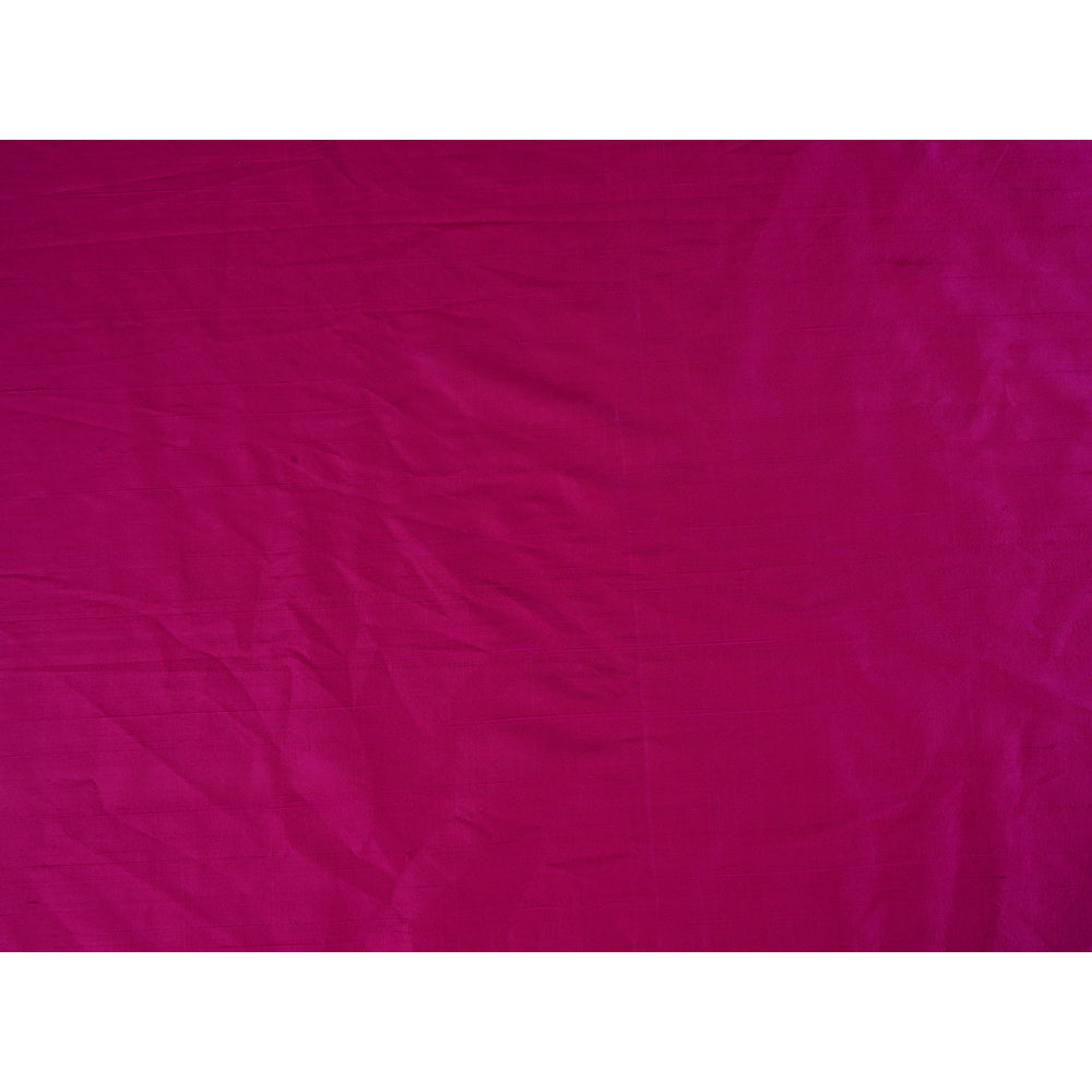 (Pre Cut 1.90 Mtr Piece) Pink Color Dupion Silk Fabric