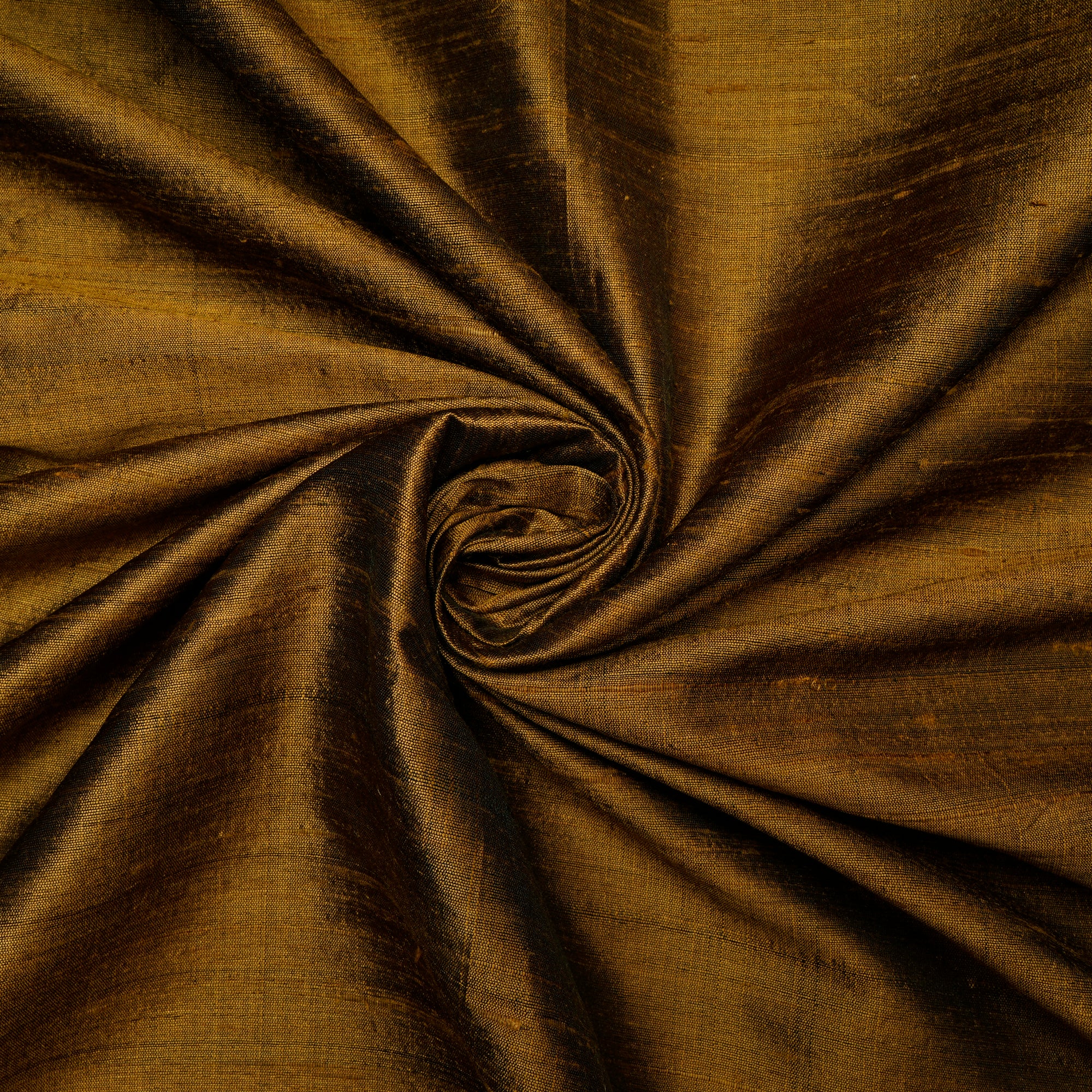 (Pre Cut 1.90 Mtr )Nugget Golden Color Dupion Silk Fabric