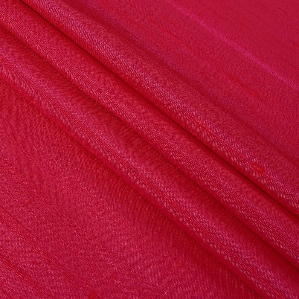 (Pre Cut 2.20 Mtr Piece) Bright Pink Color Dupion Silk Fabric