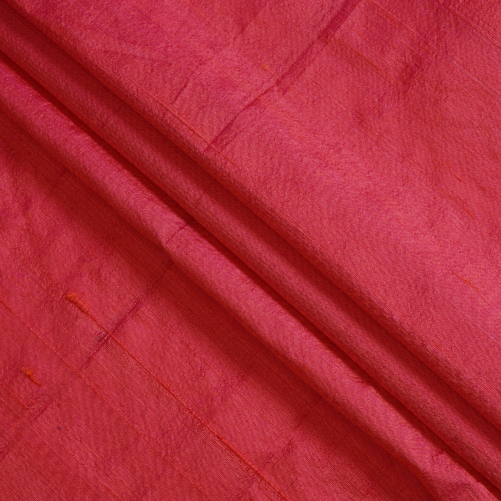 (Pre Cut 4.15 Mtr Piece) Pink Color Dupion Silk Fabric