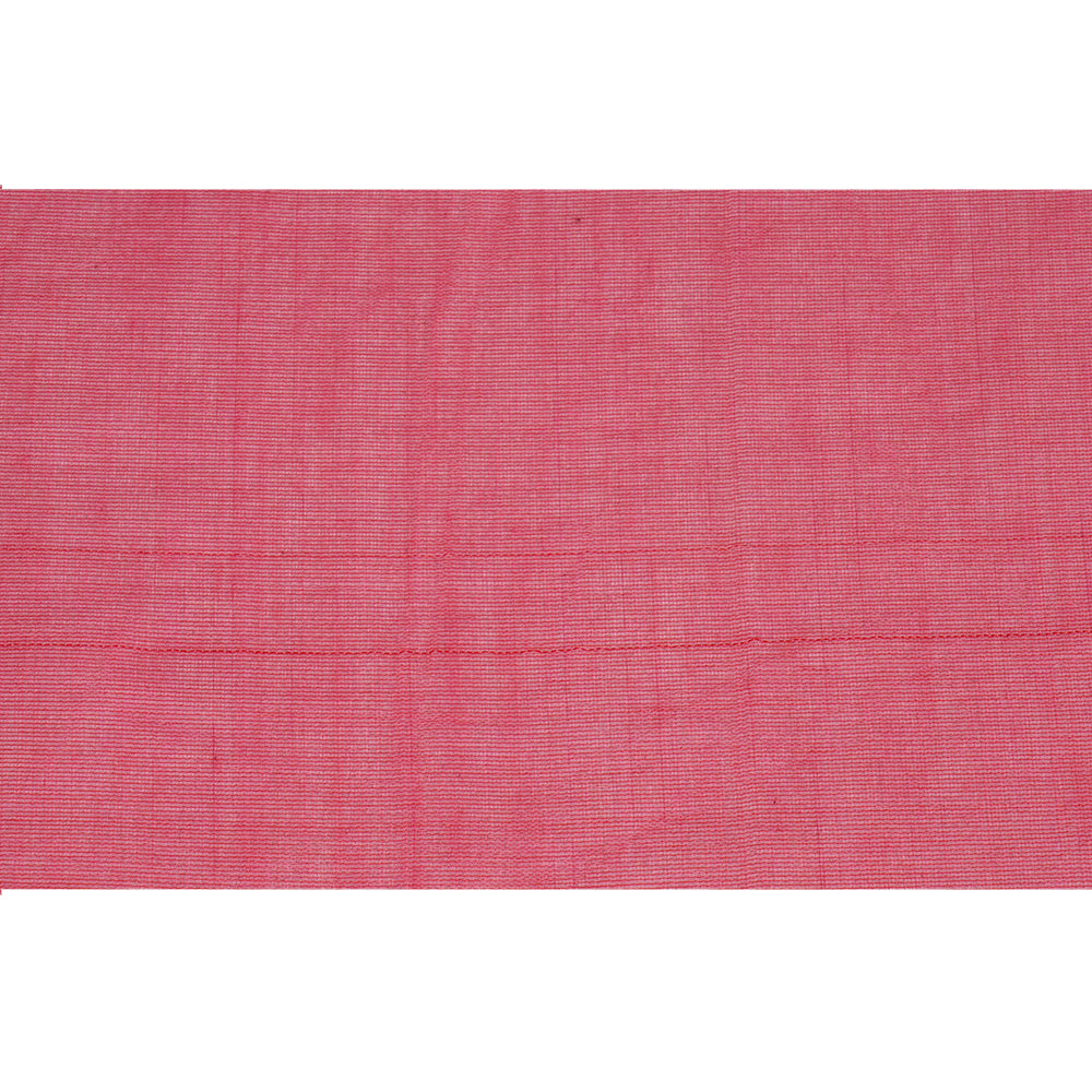 (Pre Cut 0.55 Mtr Piece) Punch Color Yarn Dyed Pure Chanderi Fabric