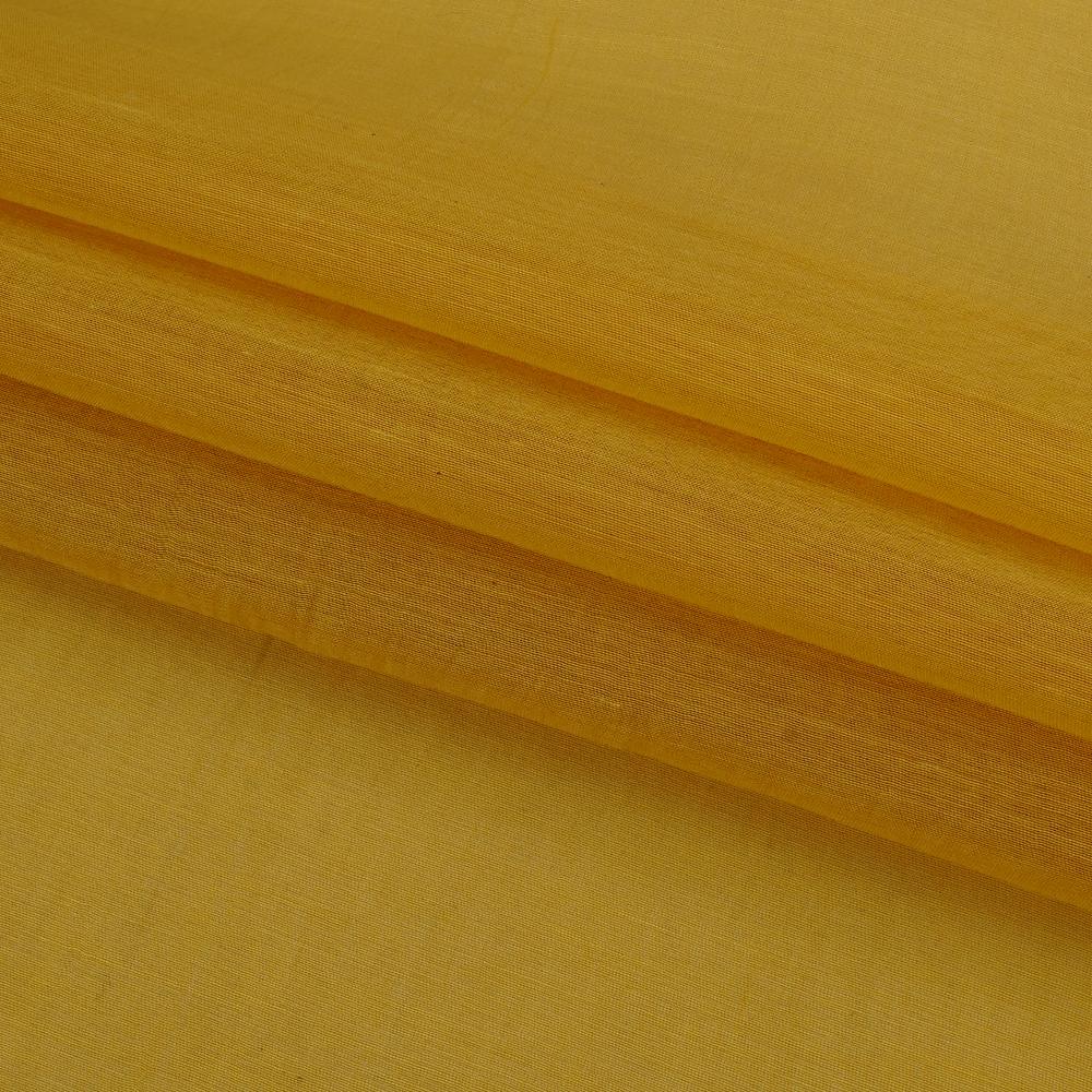 (Pre Cut Pre-Cut Fabrics>>Cut Piece Upto 1 Metre) Corn Yellow Color Yarn Dyed Pure Chanderi Fabric