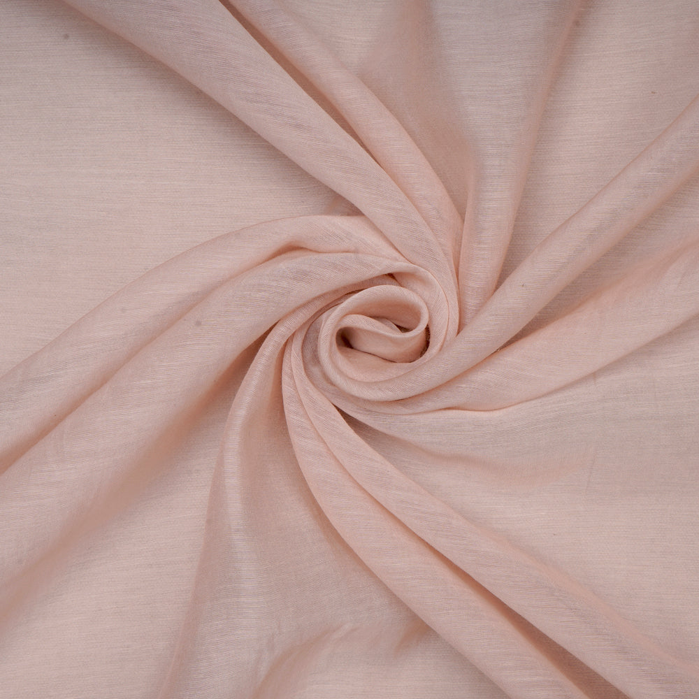 (Pre-Cut 1.00 Mtr) Baby Pink Color Pure Chanderi Fabric