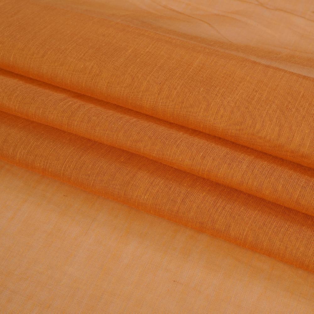 (Pre Cut Pre-Cut Fabrics>>Cut Piece Upto 1 Metre)Squash Color Yarn Dyed Pure Chanderi Fabric