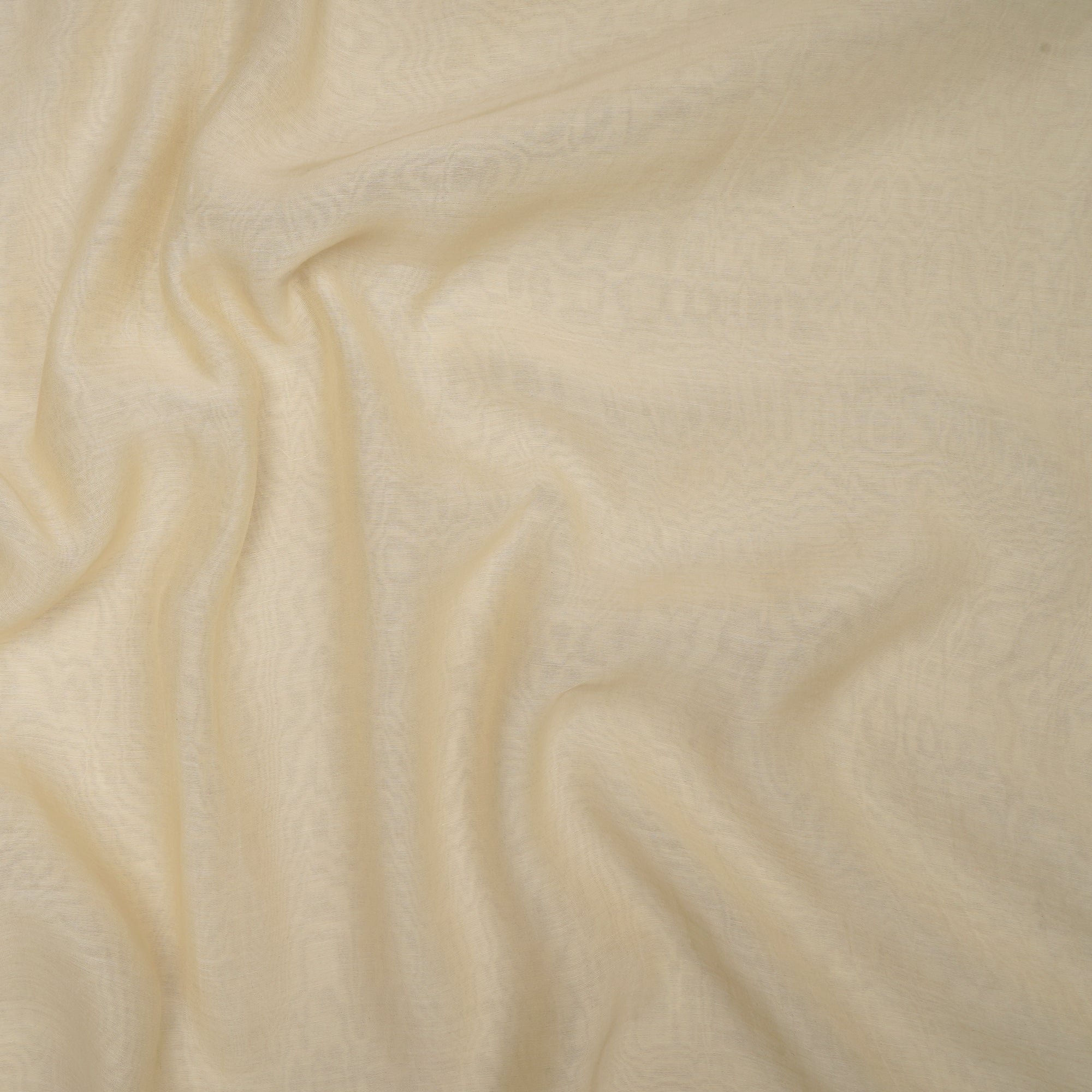(Pre-Cut 1.60 Mtr) Cream Color Pure Chanderi Fabric