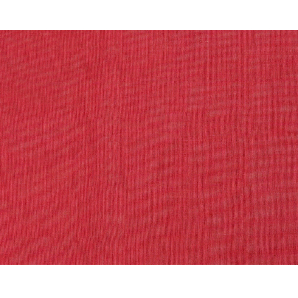 (Pre Cut 1.90 Mtr Piece) Ruby Color Yarn Dyed Pure Chanderi Fabric