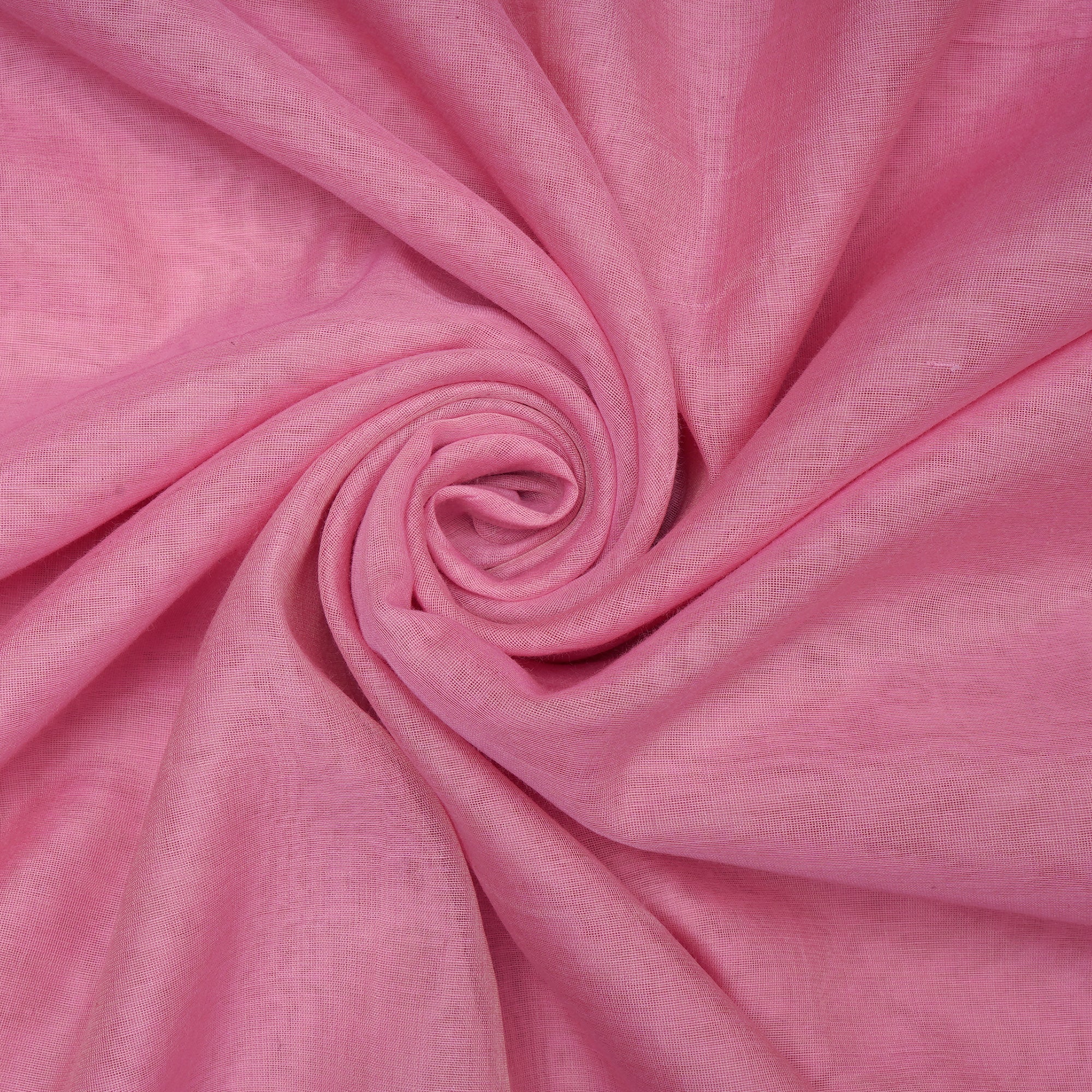 (Pre-Cut 3.20 Mtr) Pastel Magenta Color Pure Silk Cotton Fabric