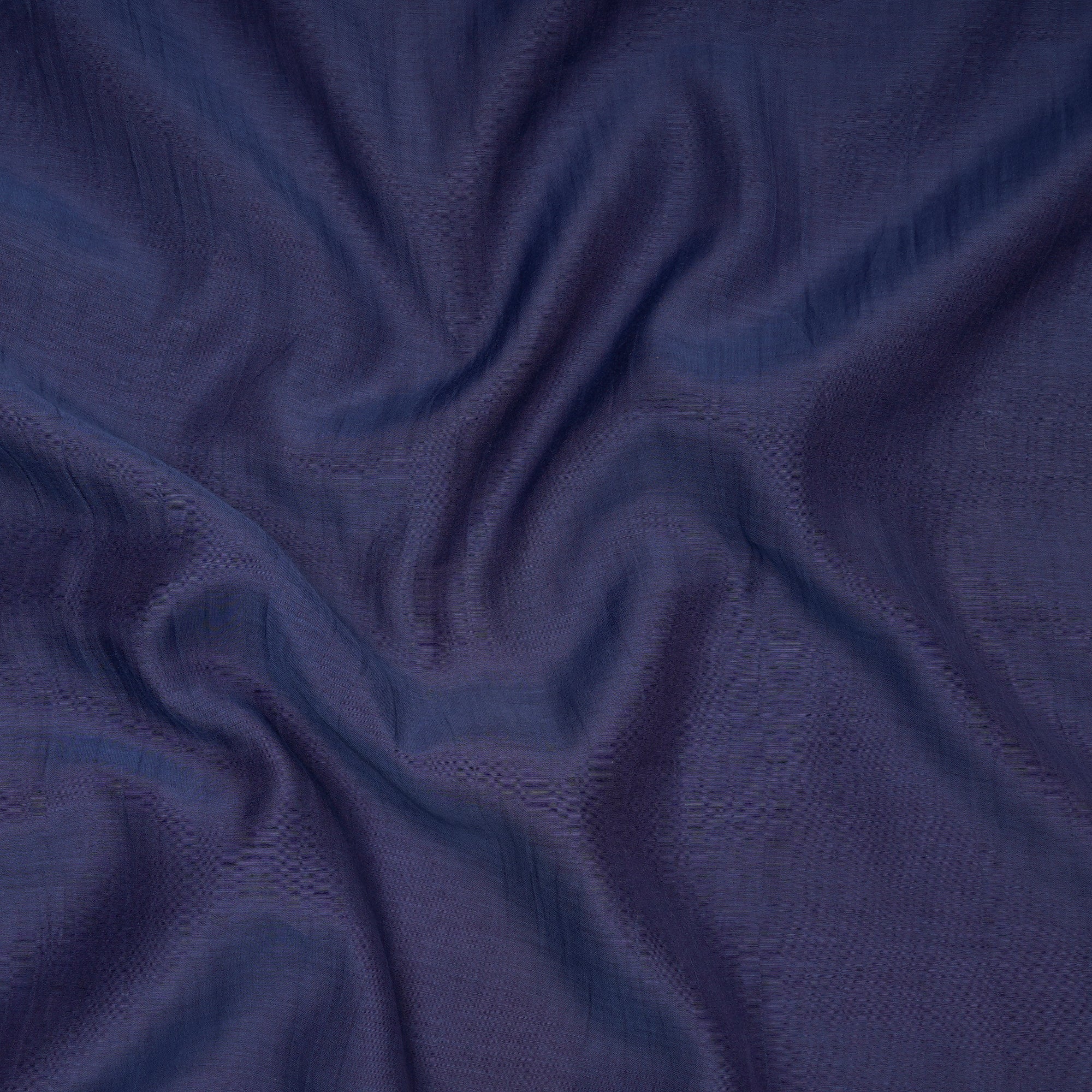 (Pre-Cut 3.60 Mtr) Blue Color Pure Silk Cotton Fabric