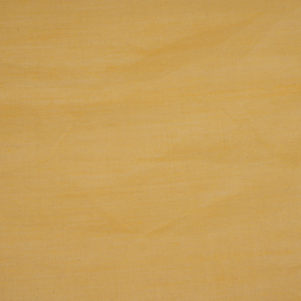 (Pre Cut 3.90 Mtr Piece) Yellow Color Yarn Dyed Fine Chanderi Fabric