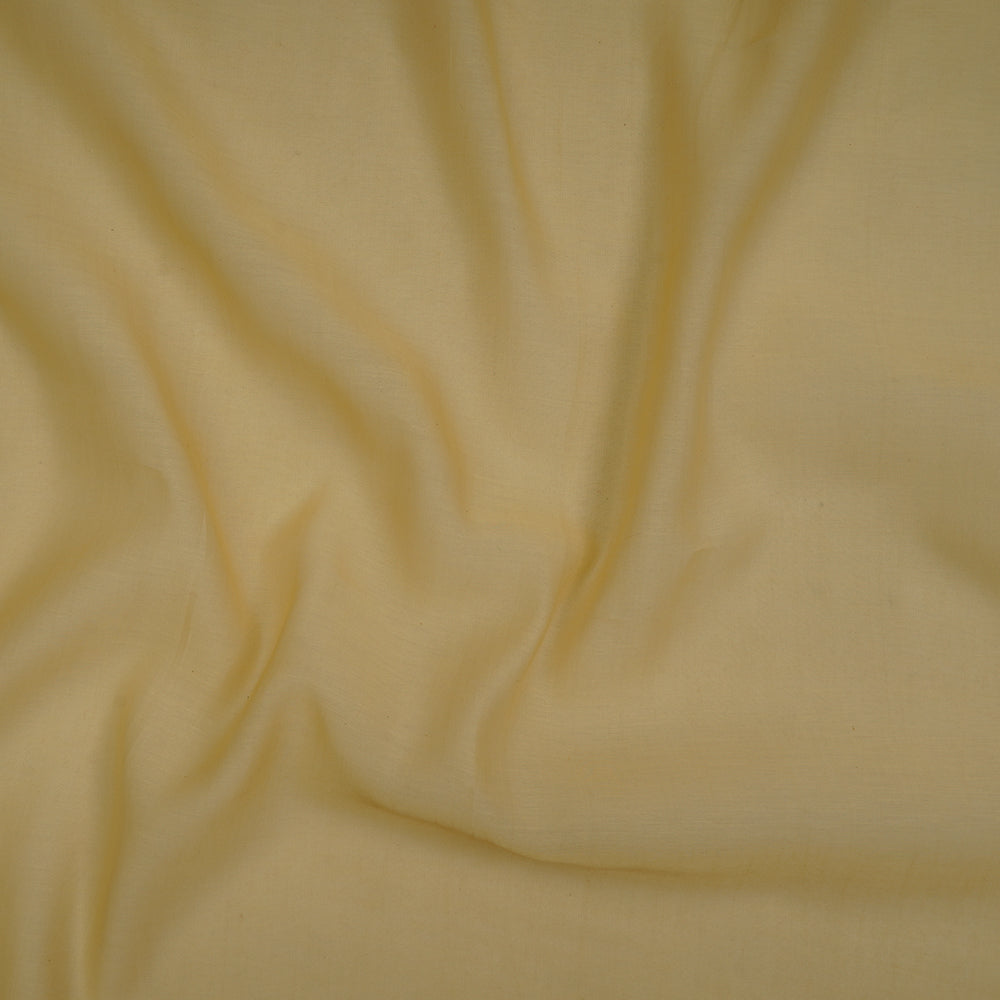 (Pre-Cut 3.90 Mtr ) Corn Yellow Color Pure Chanderi Fabric