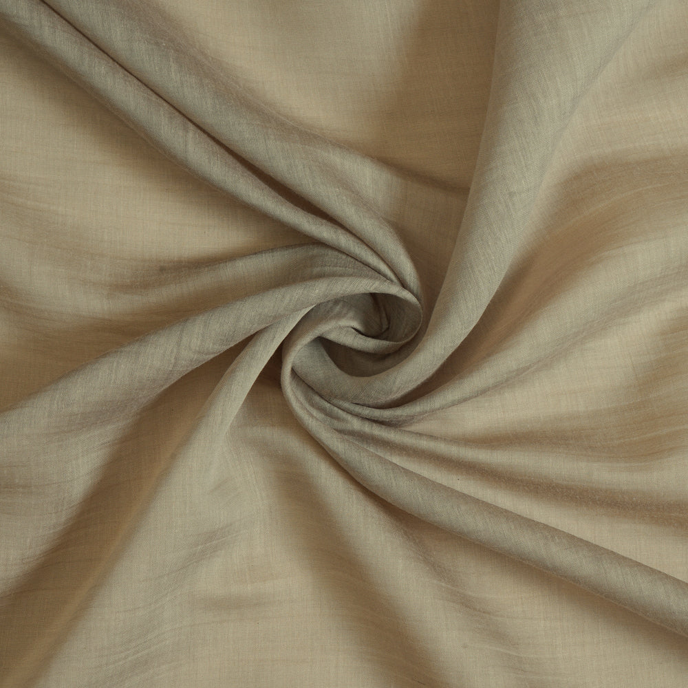(Pre Cut 4.30 Mtr Piece) Thunder Grey Color Pure Chanderi Fabric