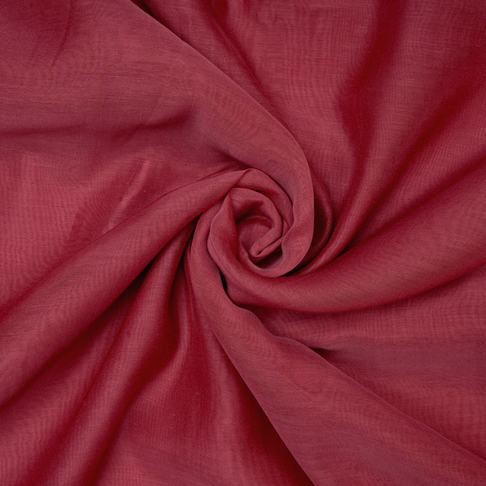 (Pre-Cut 4.40 Mtr) Pink Color Pure Chanderi Fabric