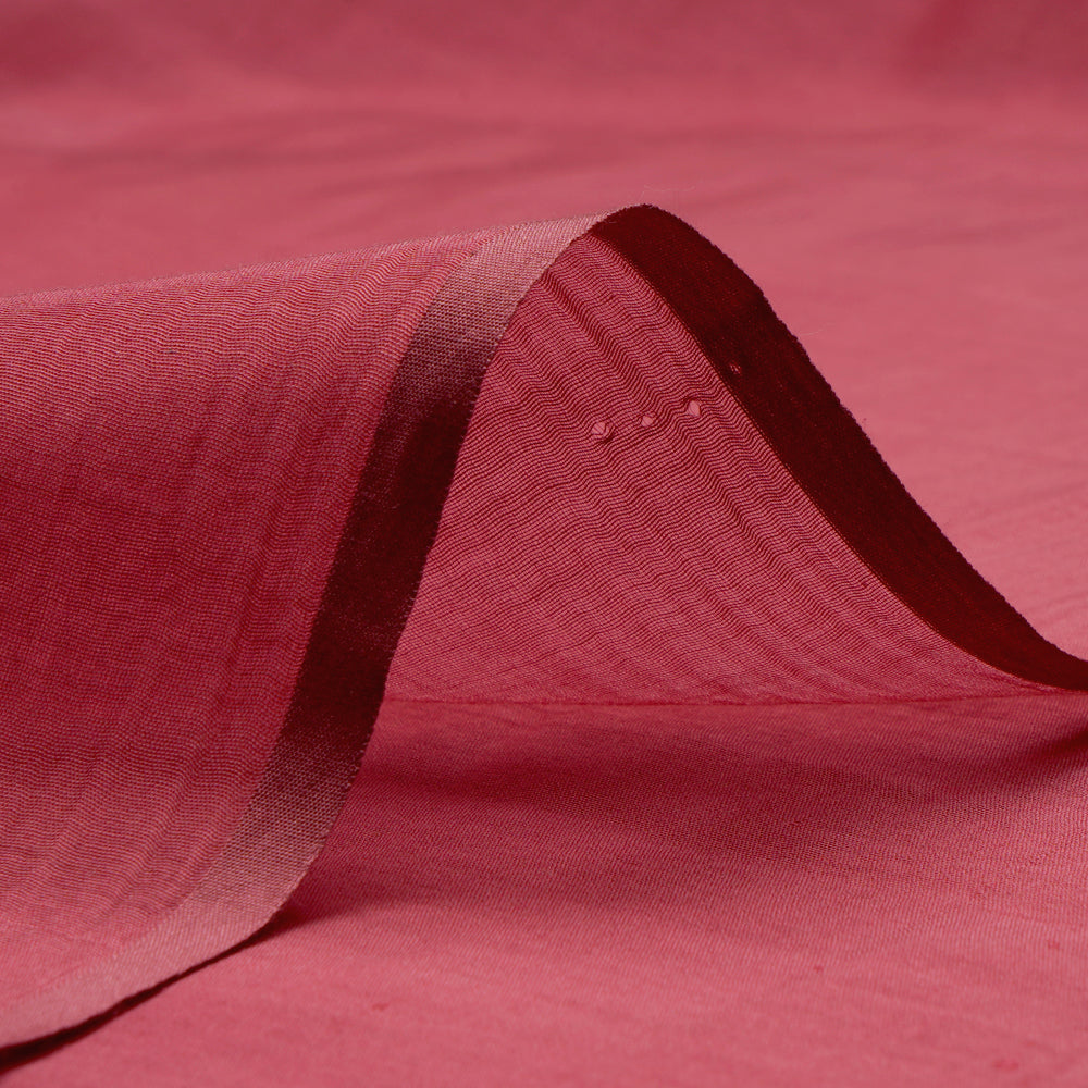 (Pre-Cut 4.40 Mtr) Pink Color Pure Chanderi Fabric