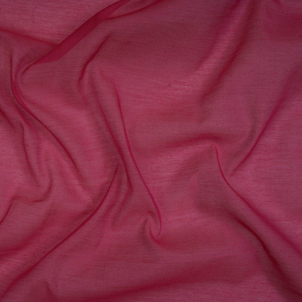(Pre-Cut 4.65 Mtr ) Pink Color Yarn Dyed Pure Chanderi Fabric