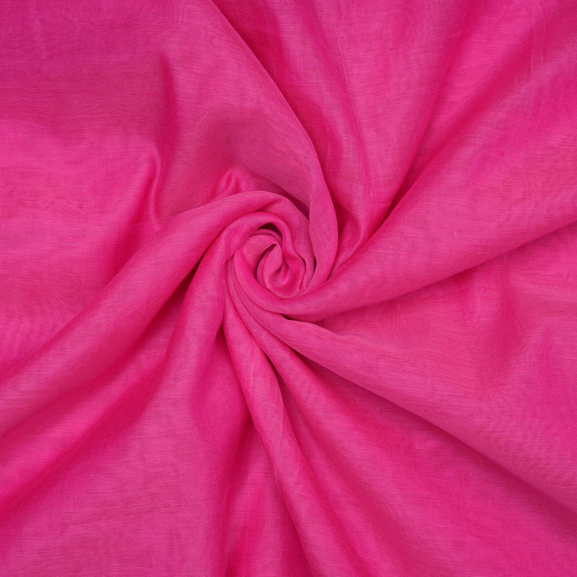 (Pre-Cut 3.90 Mtr) Fuchsia Color Pure Silk Cotton Fabric